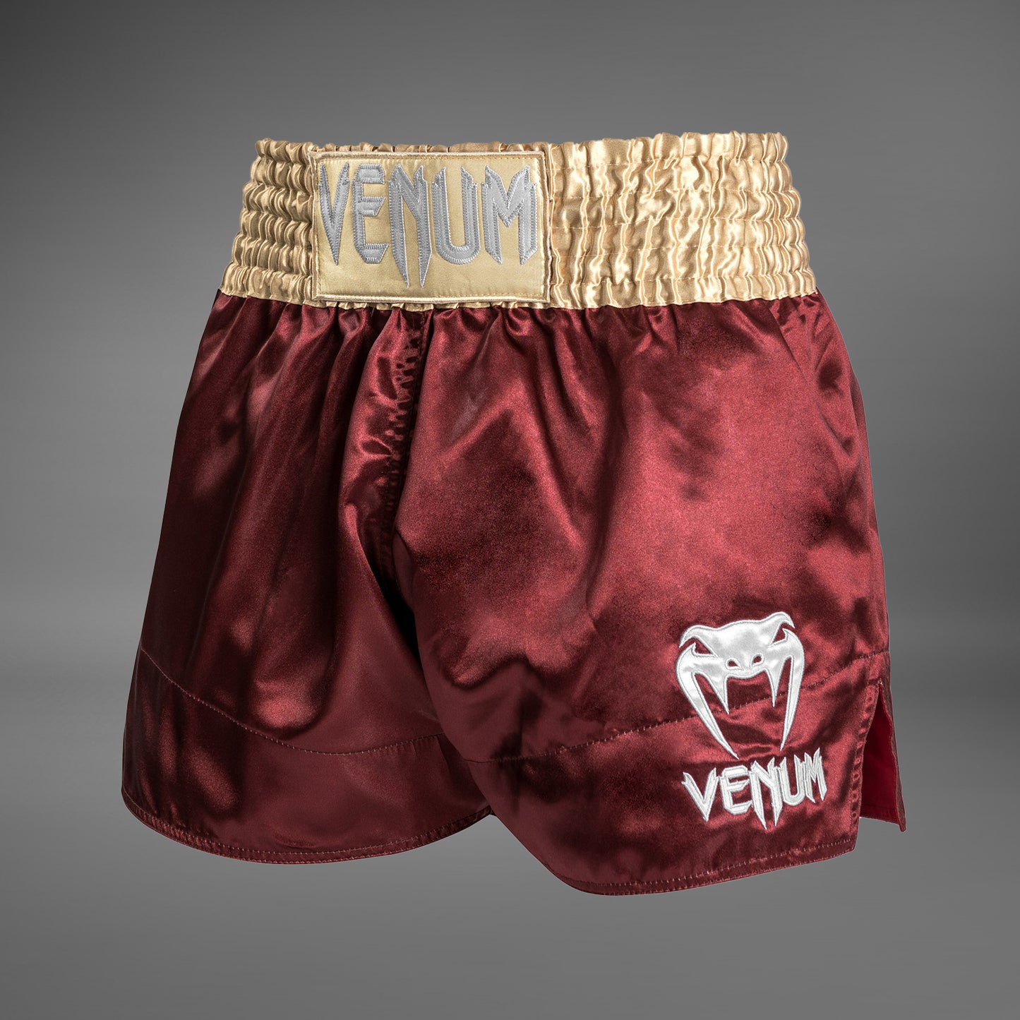 Venum Classic Muay Thai broekje - Bourgondië/Goud/Wit
