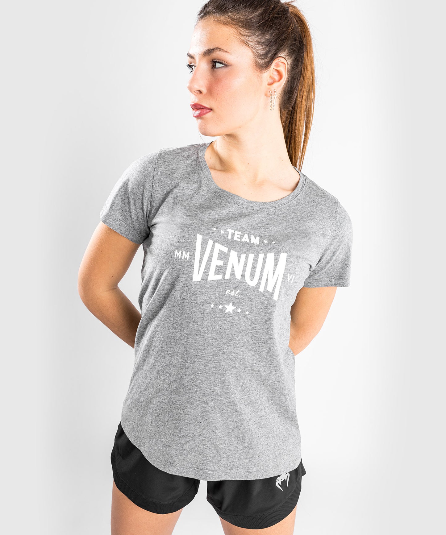 Venum Team 2.0 T-Shirt - Voor dames - Gemêleerd Lichtgrijs