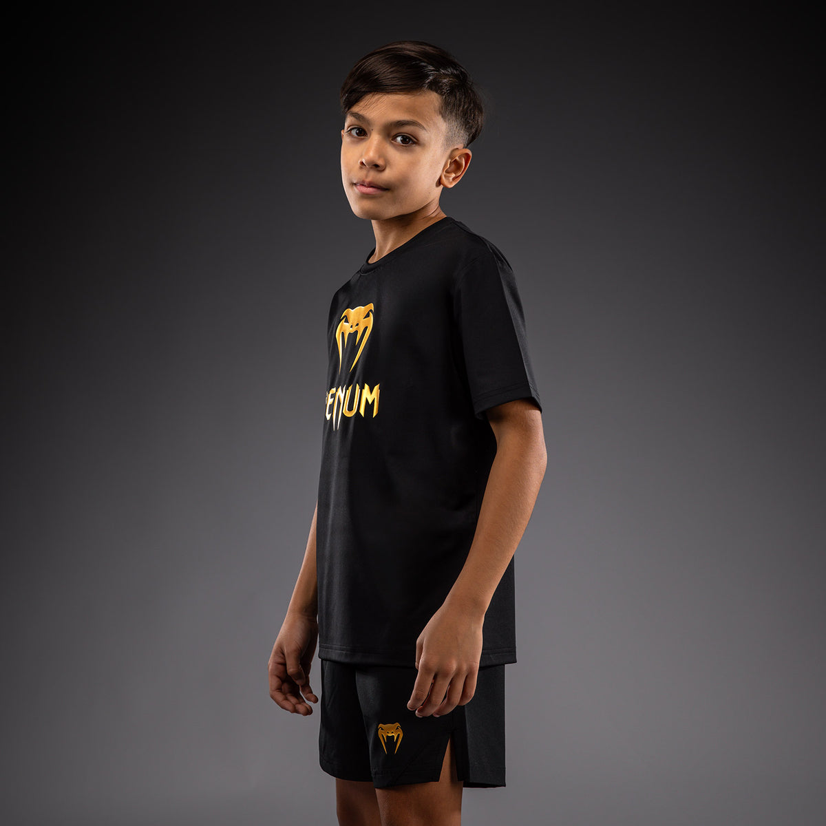 Venum Classic Dry Tech T-shirt voor kinderen - Zwart/Goud