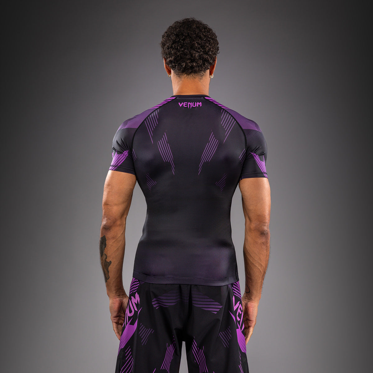 Venum No-Gi 6.0 Rashguard met korte mouwen - Zwart/Paars