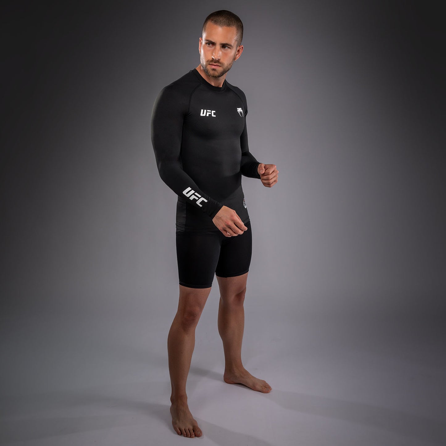 Venum UFC Unity by Venum Authentic Fight Week Heren Technische Rashguard met Lange Mouwen - Zwart