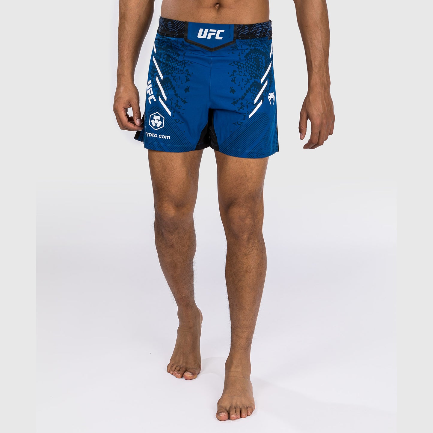 UFC Adrenaline by Venum Gepersonaliseerd Authentic Fight Night Heren Kort Gevecht - Korte Pasvorm - Blauw
