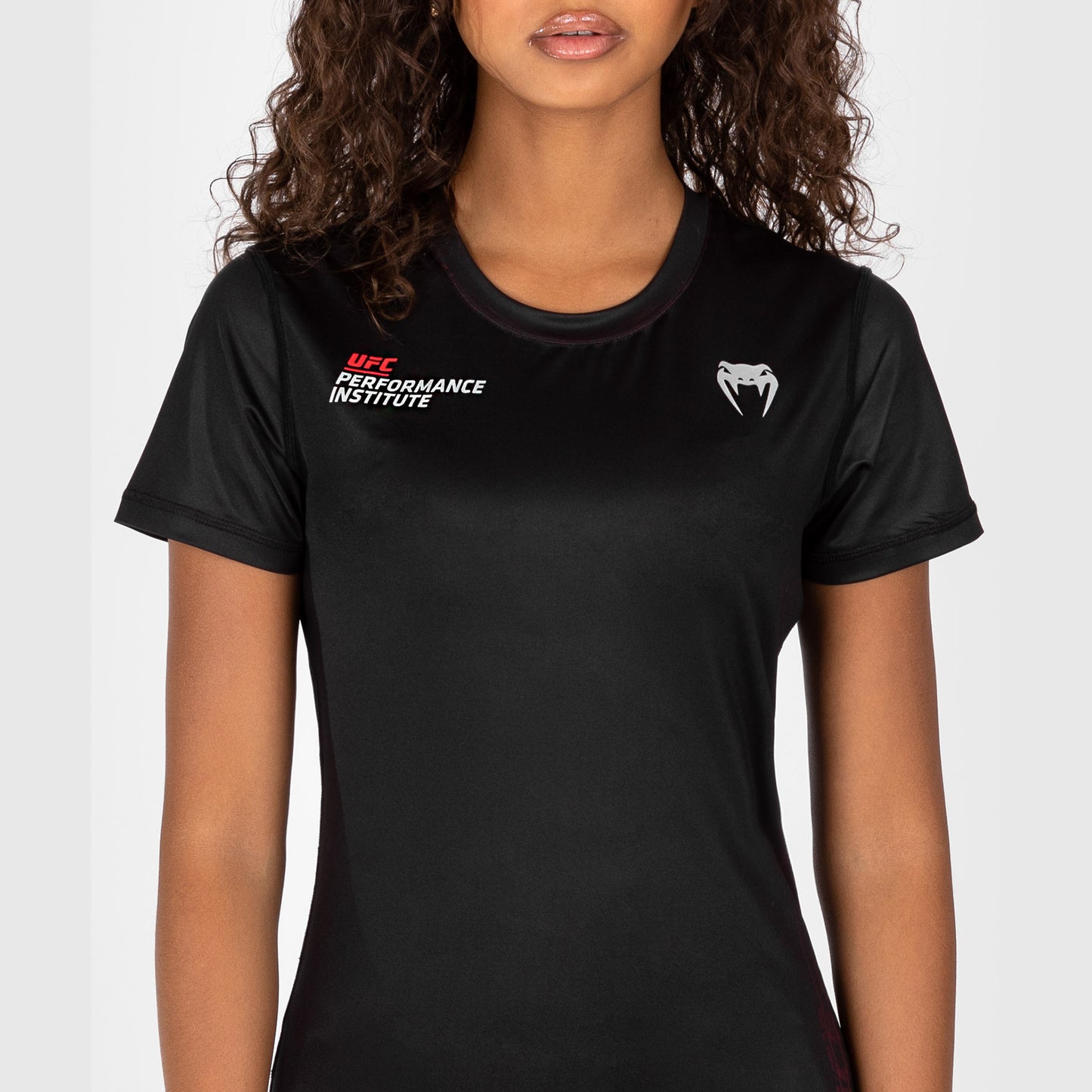 UFC Venum Performance Institute 2.0 Dry-Tech T-shirt voor Dames - Zwart/Rood