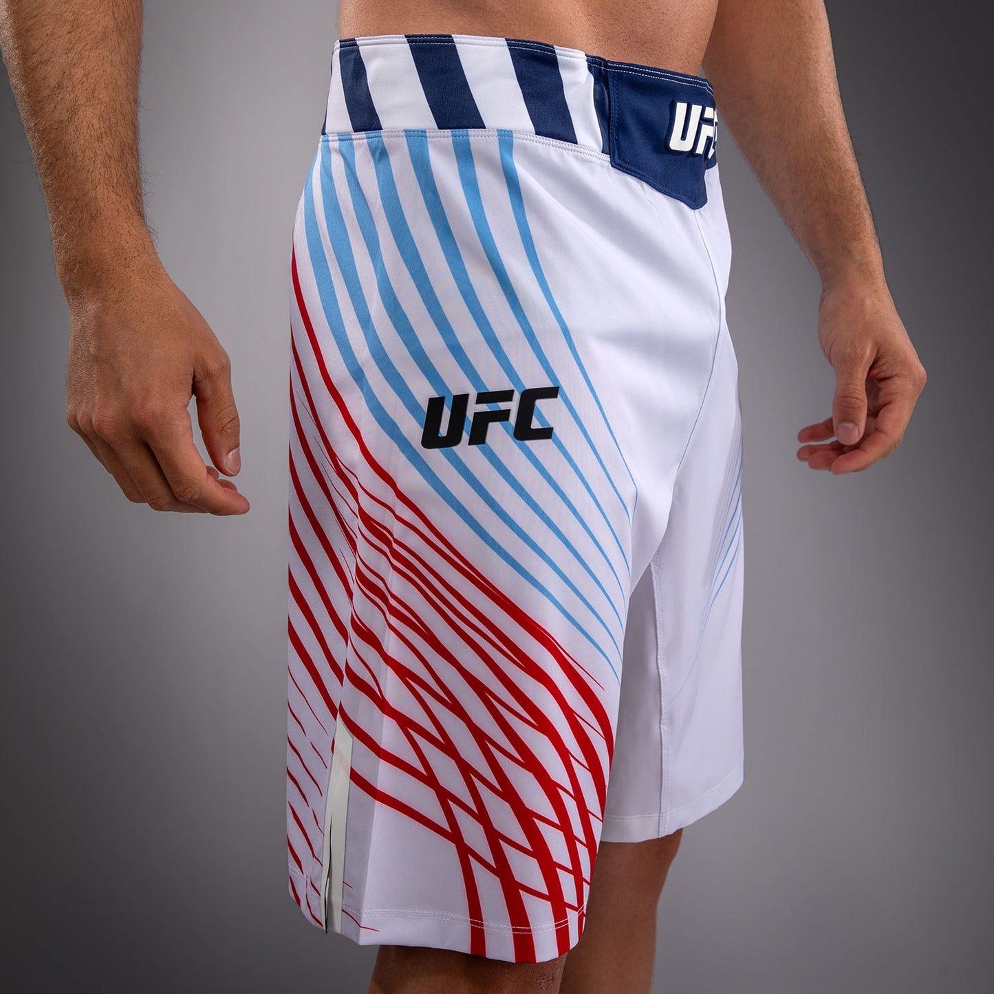 Official UFC Freedom 250 by Venum Authentic Fight Night Fight Shorts Long Fit voor heren - Wit