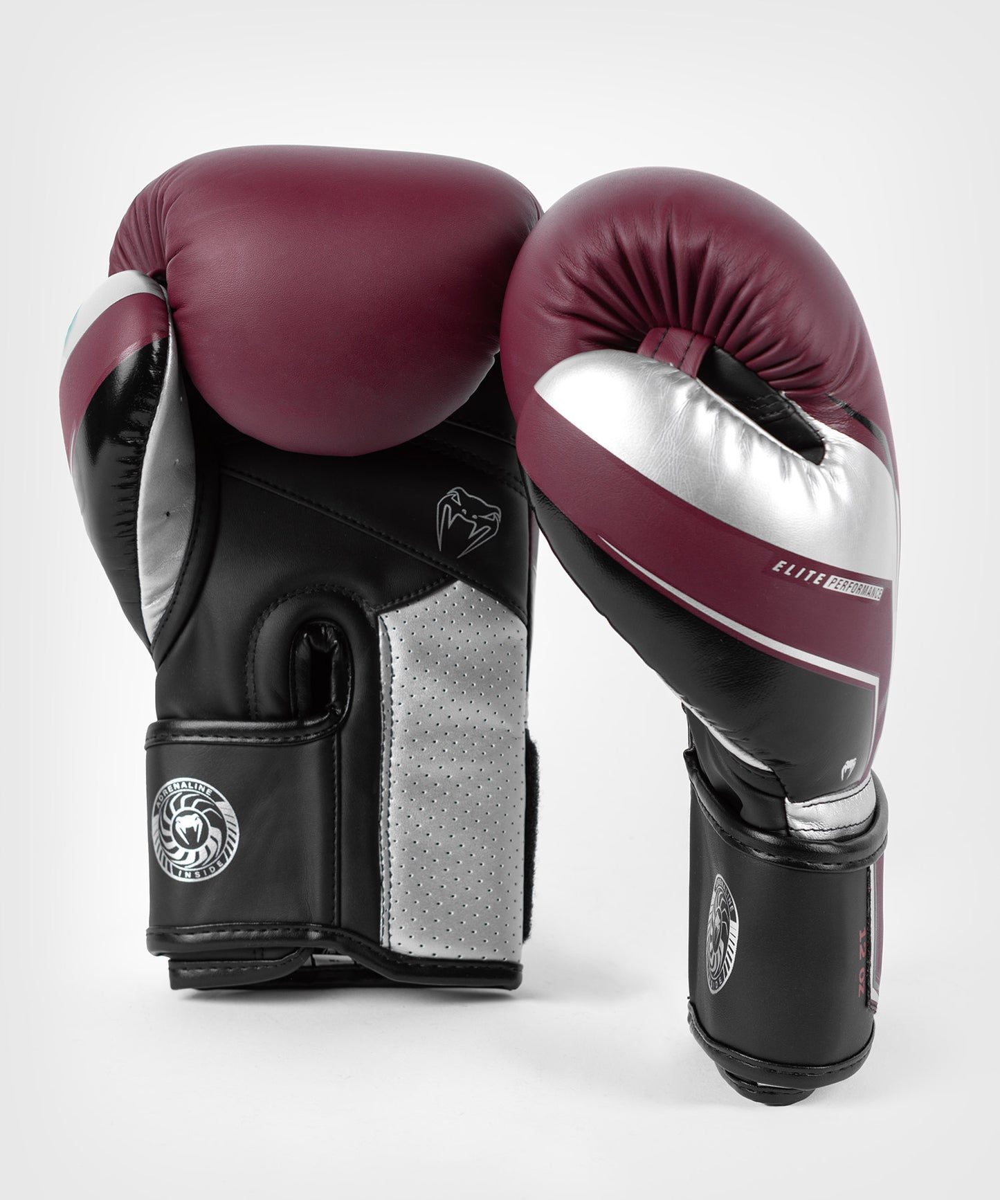 Venum Elite Evo Bokshandschoenen - Bourgondië/Zilver