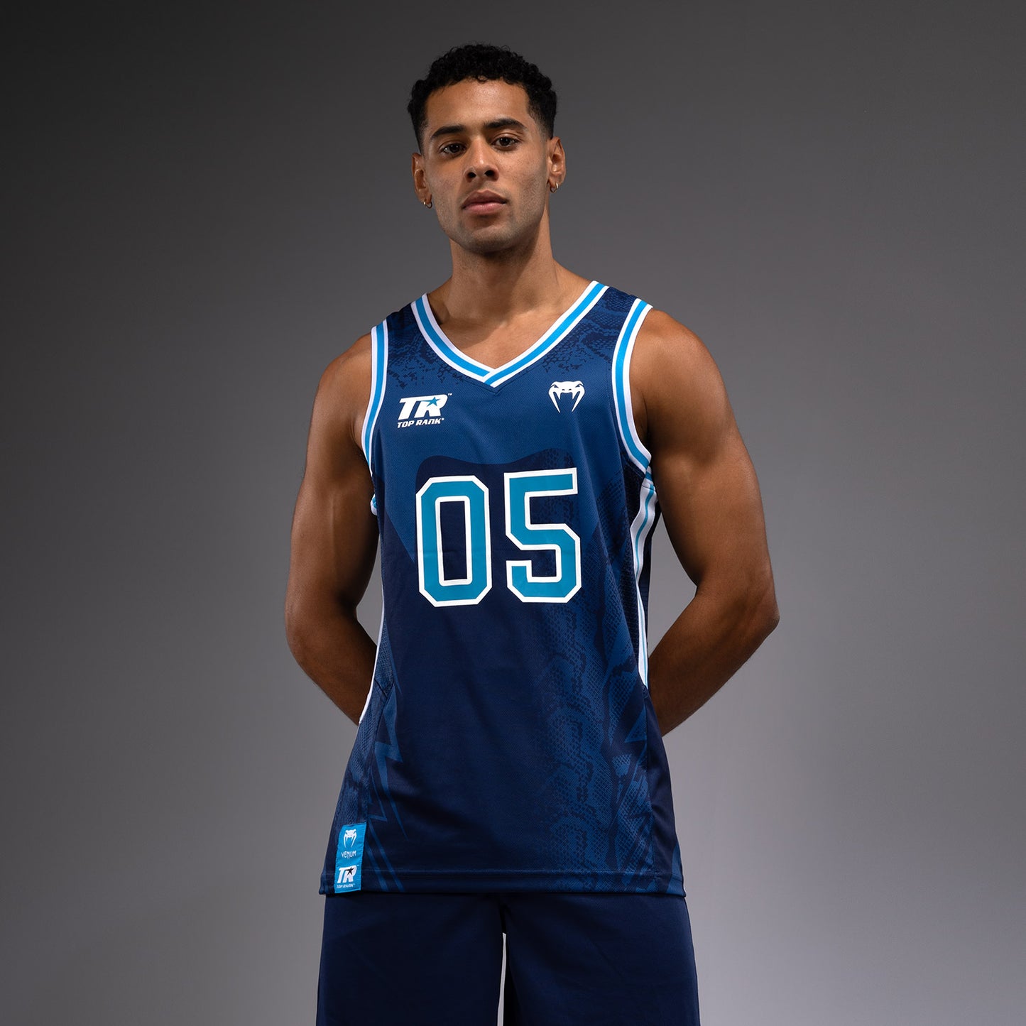Venum x Top Rank Original Heren Basketbalshirt - Marineblauw