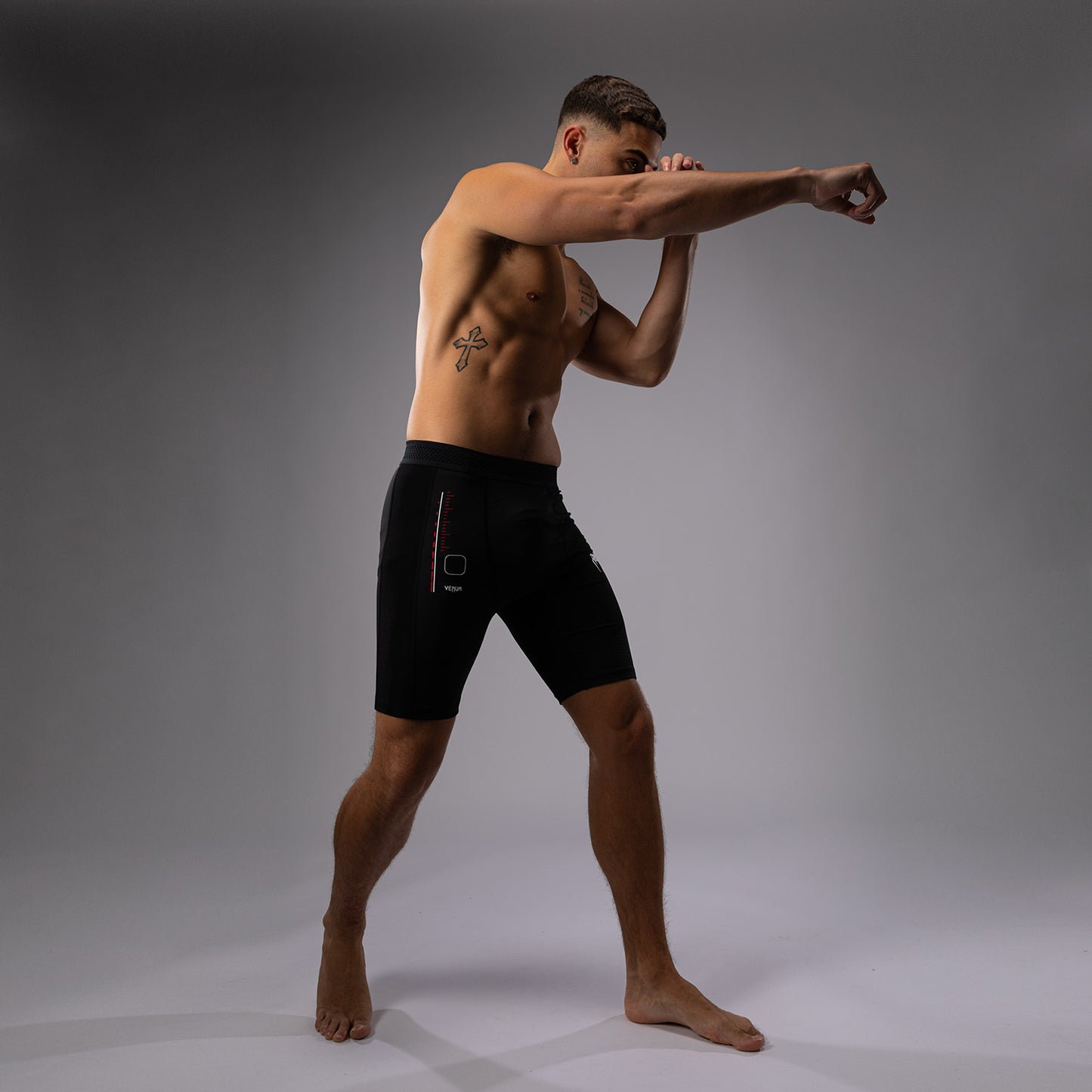 Venum Tactical XT Vale Tudo Korte Broek - Zwart/Vuurrood