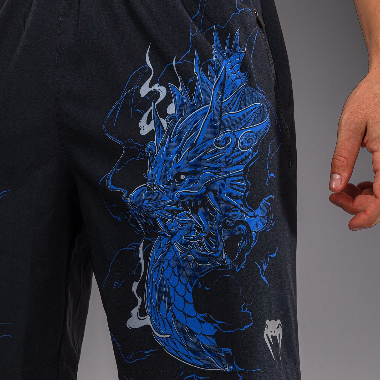 Venum Thunder Dragon Trainingsshorts – Zwart/Koningsblauw