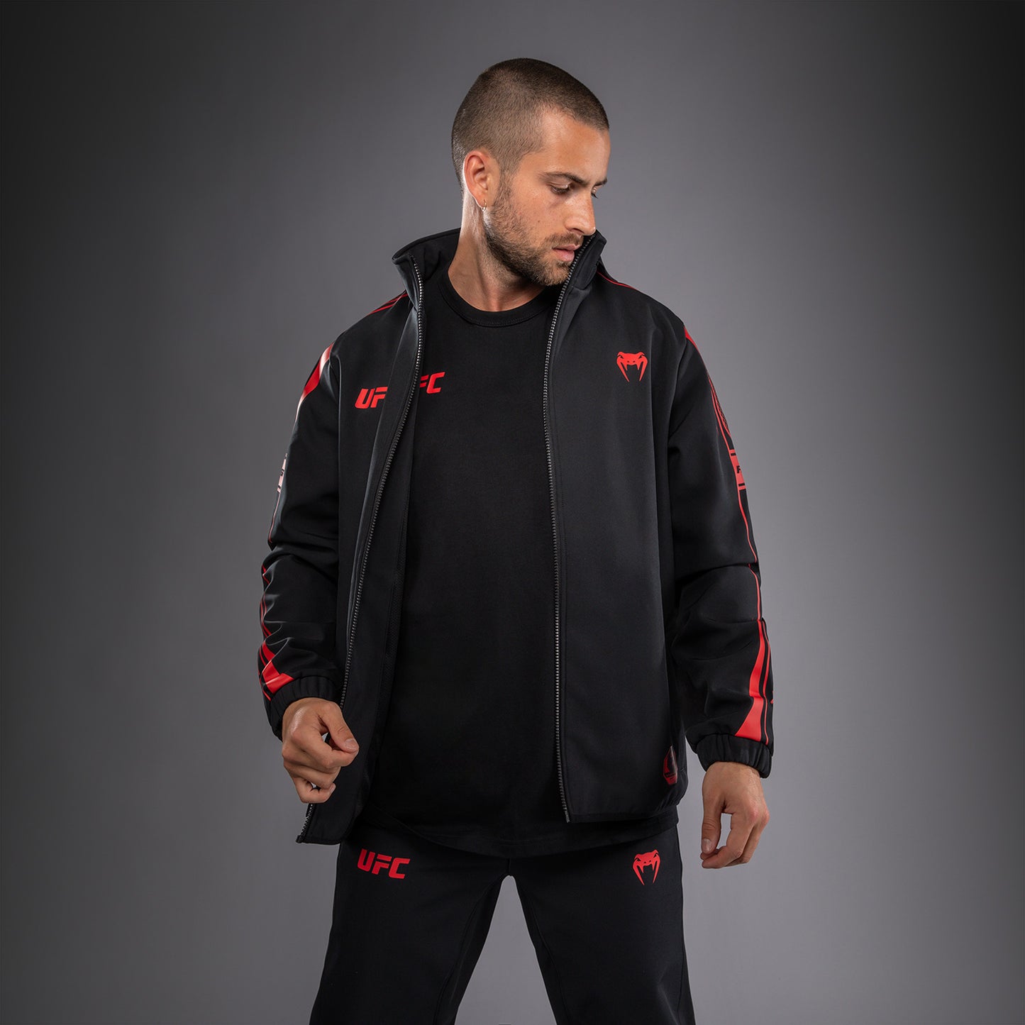 Venum UFC Unity by Venum Authentic Fight Week Heren Hoodie met Rits - Zwart