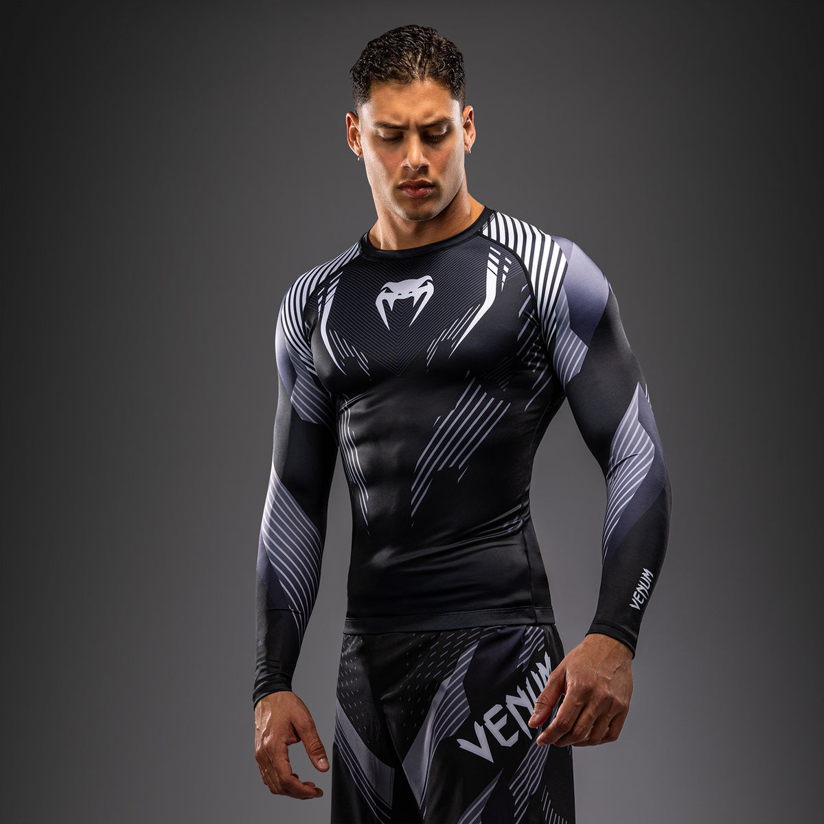 Venum No-Gi 6.0 Rashguard met lange mouwen - Zwart/Wit
