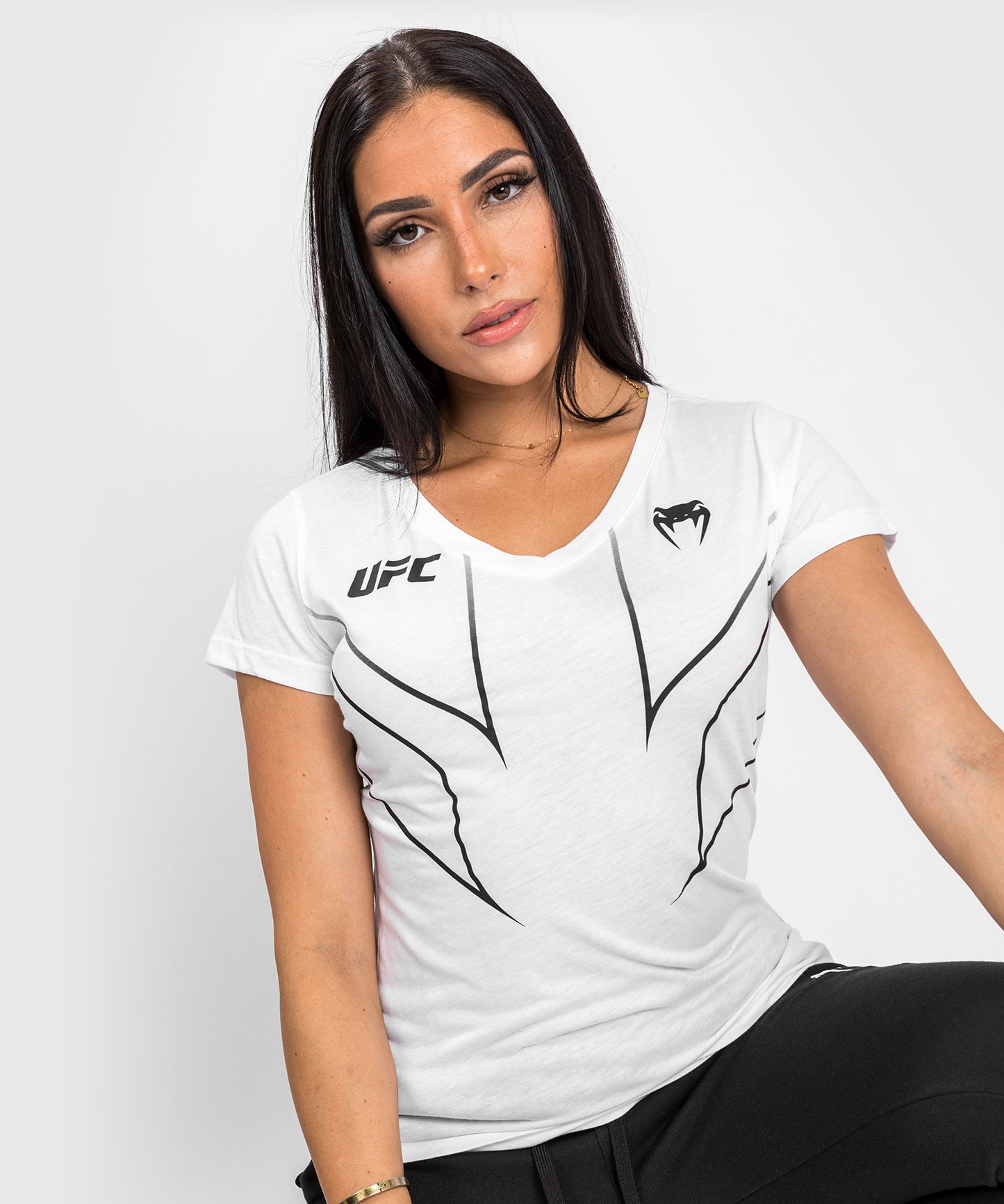 UFC Venum Fight Night 2.0 Replica Dames-T-shirt - Wit