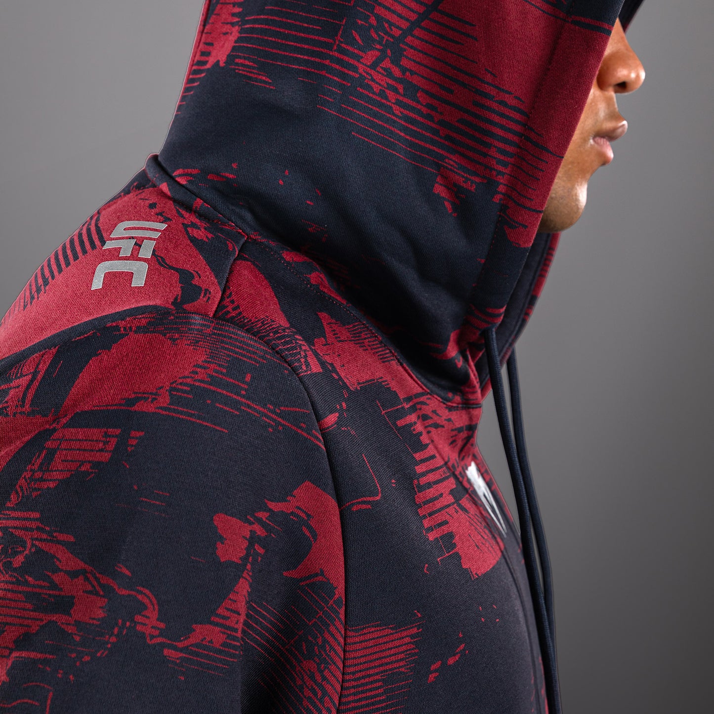 UFC Zenith by Venum Authentic Fight Week Pullover Hoodie Heren - Marineblauw/Bordeauxrood/Zilver