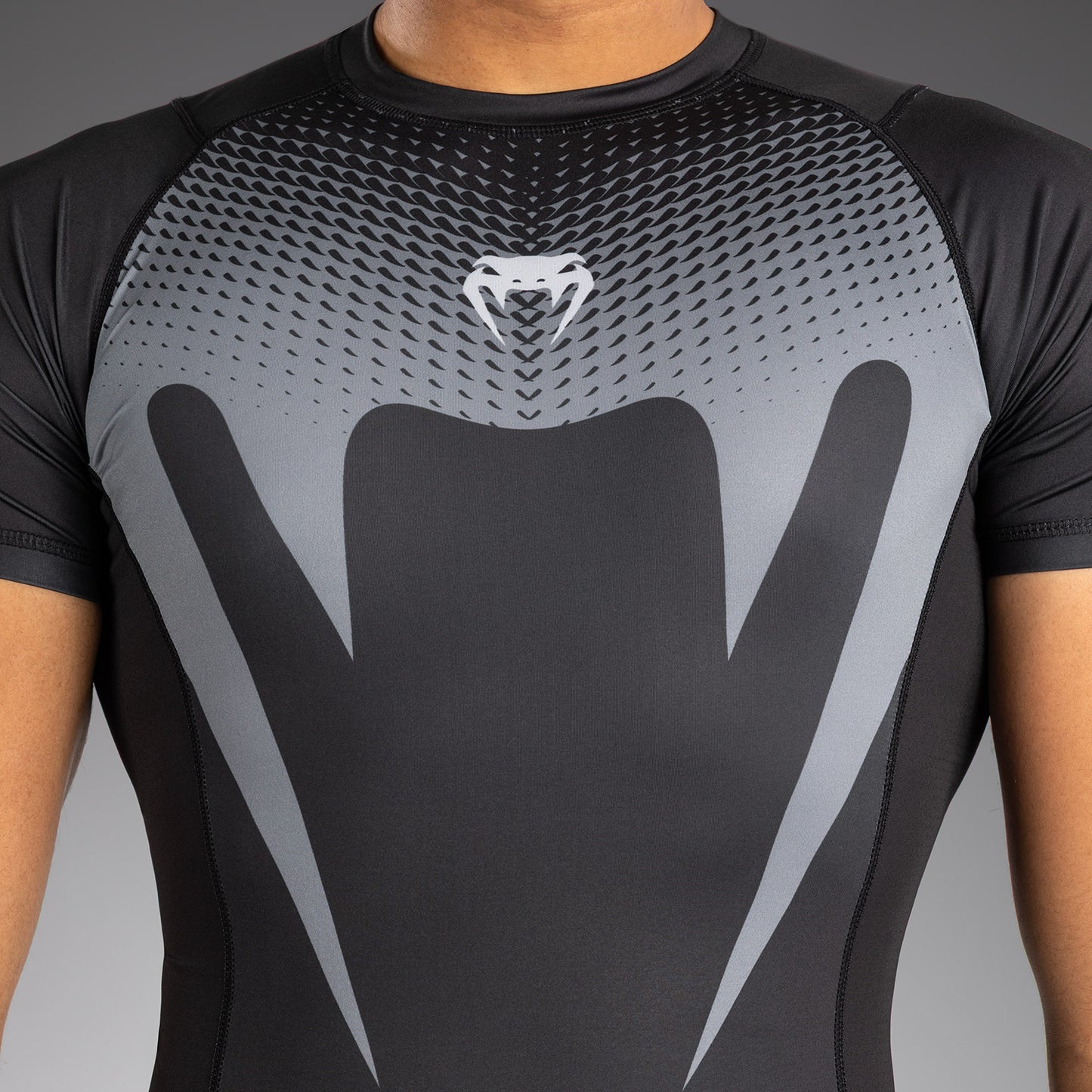 Venum No Gi Rashguards - Zwart/Zilvergrijs