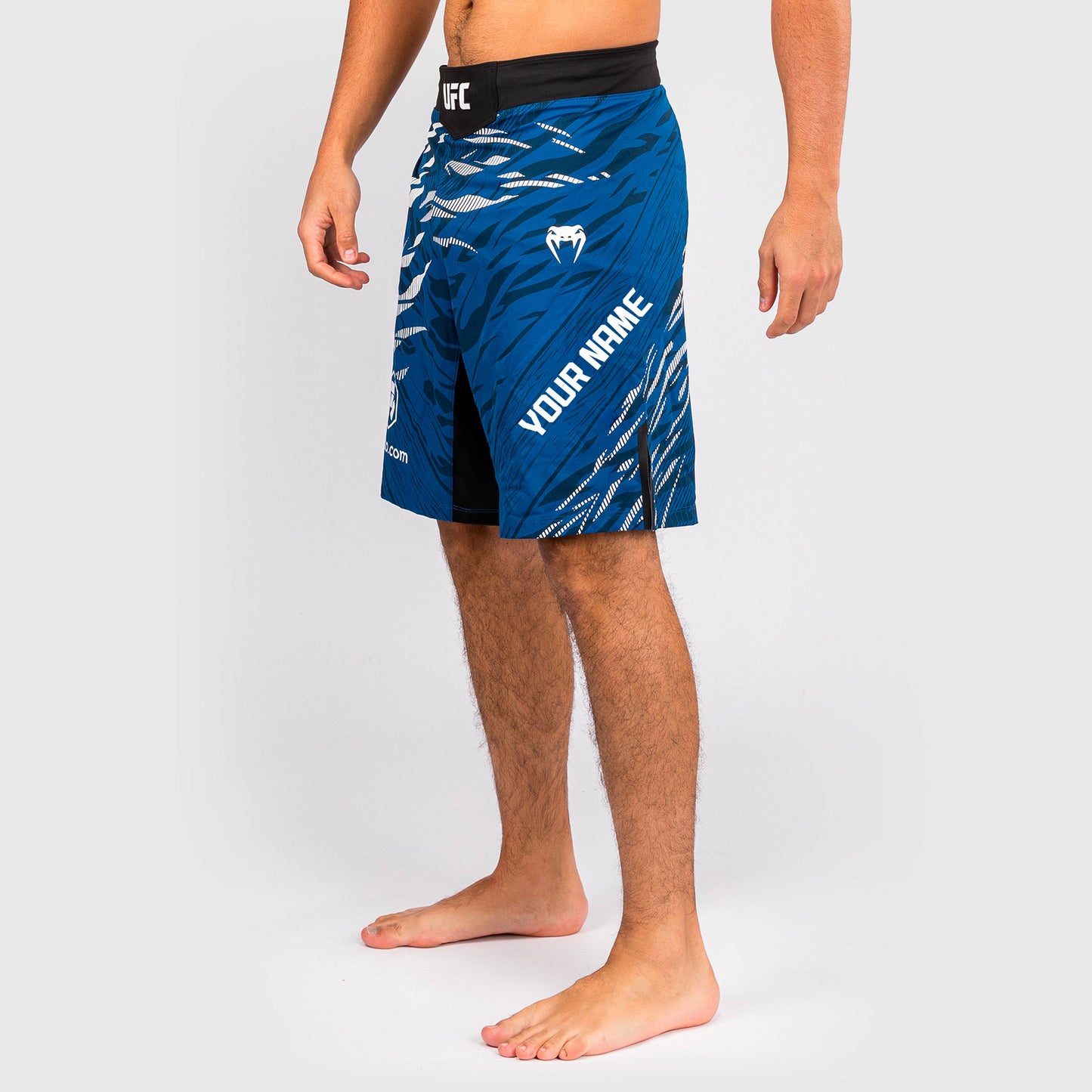 UFC Fusion by Venum Personalized Authentic Fight Night Fight Shorts voor Heren - Lang Fit - Blauw