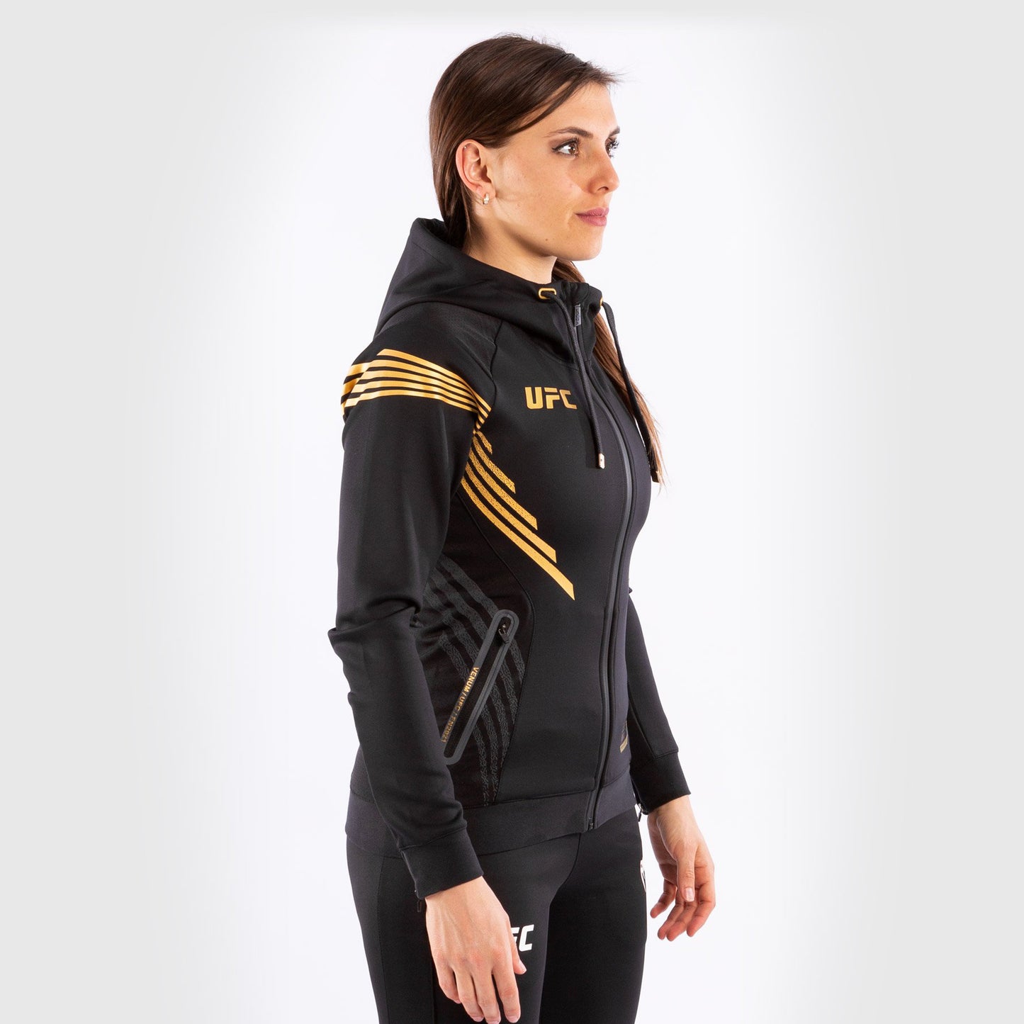 UFC Venum Gepersonaliseerd Authentic Fight Night Walkout Hoodie voor dames - Champion