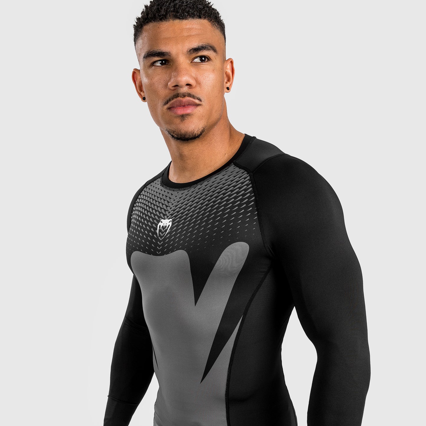 Venum Attack Heren Lange mouwen Rashguard - Zwart/Grijs