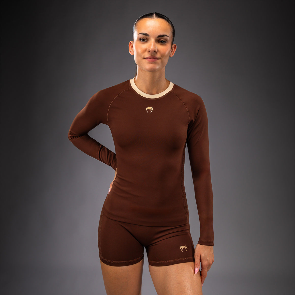 Venum Viper Rashguard met lange mouwen voor dames - Bruin