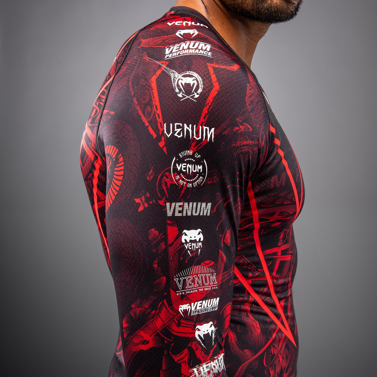Venum 20th Anniversary Rashguard met lange mouwen - Zwart/Rood