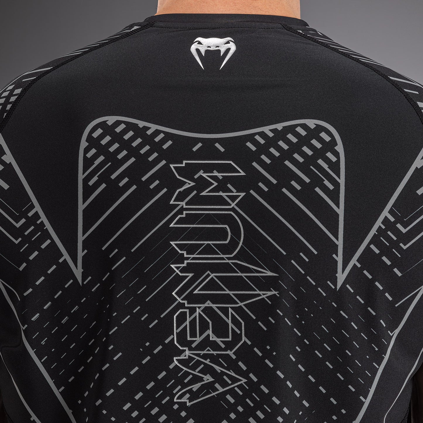 Venum Midnight Fury Dry Tech T-shirt – Zwart/Grijs/Zilver
