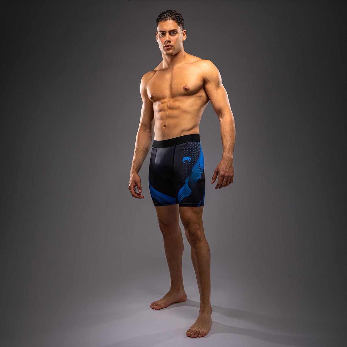 Venum No-Gi 6.0 Compressieshort - Zwart/Blauw
