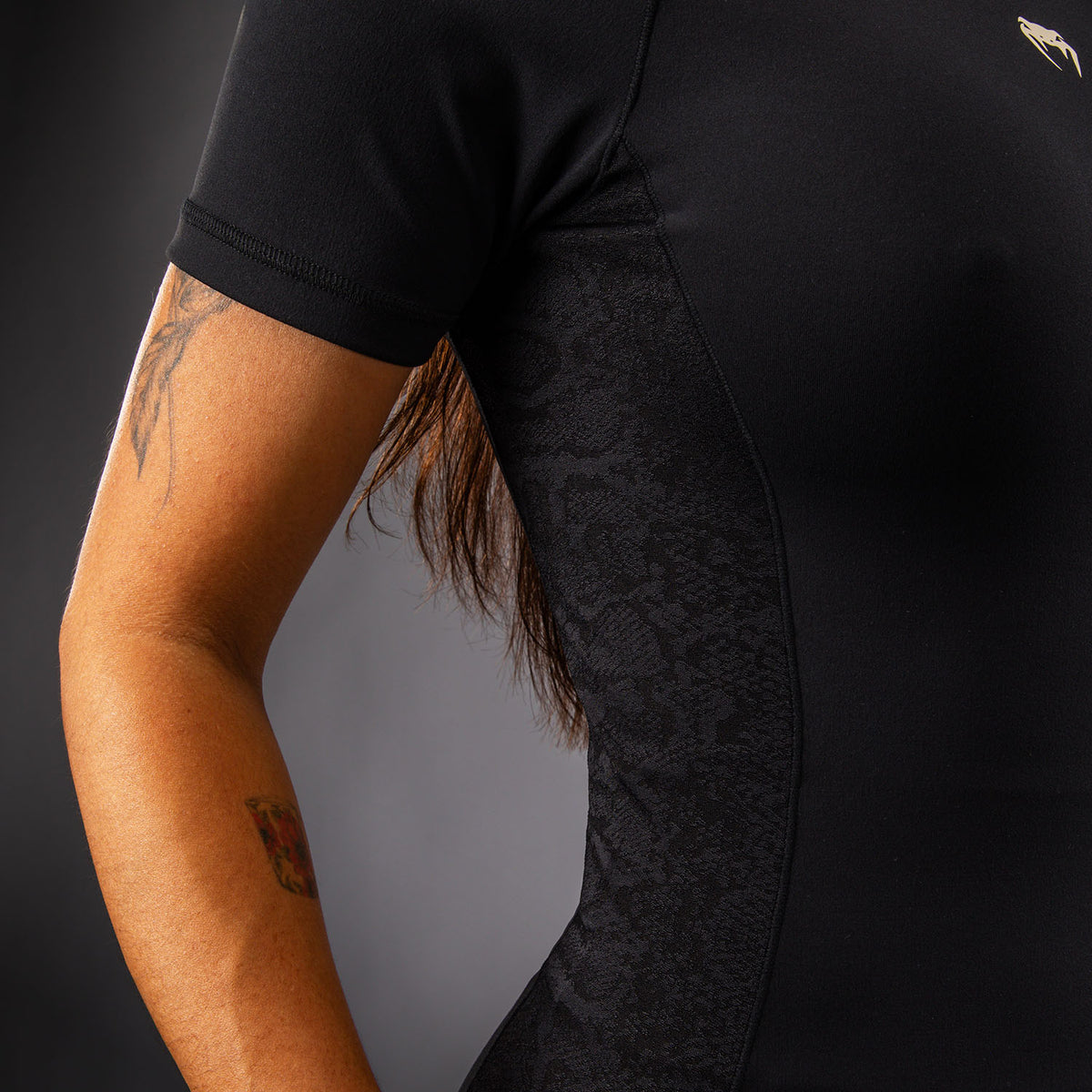 Venum Viper Rashguard met korte mouwen voor dames - Zwart