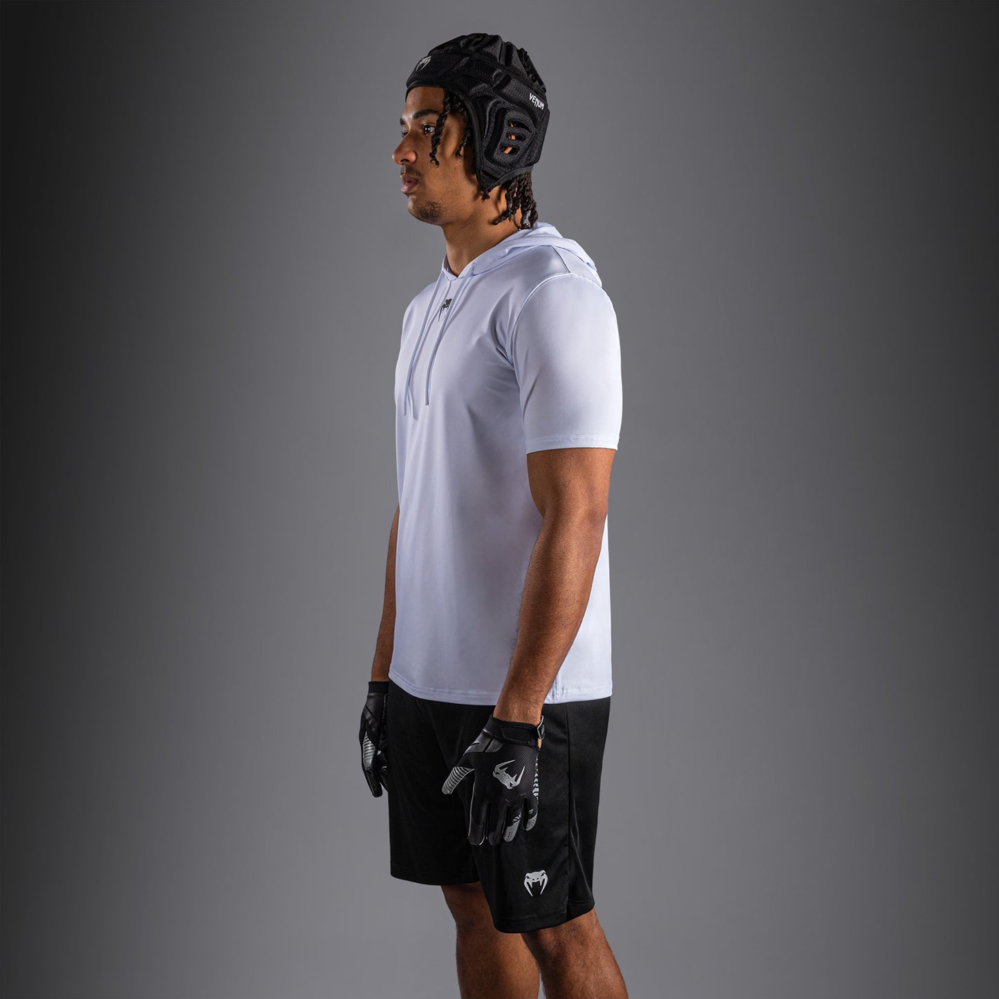 Venum Elite Dry Tech Hoodie met korte mouwen - Wit