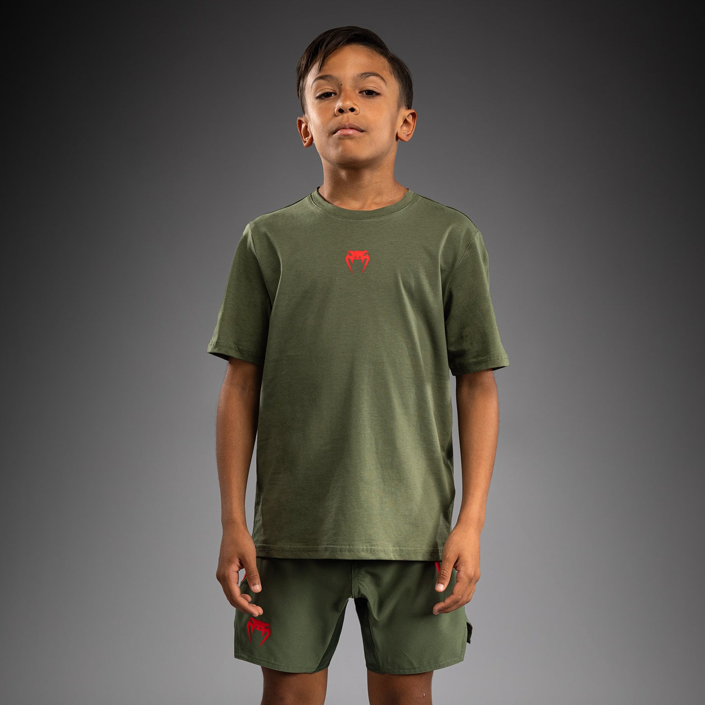 Venum Contender T-shirt voor Kinderen - Army Green/Orange