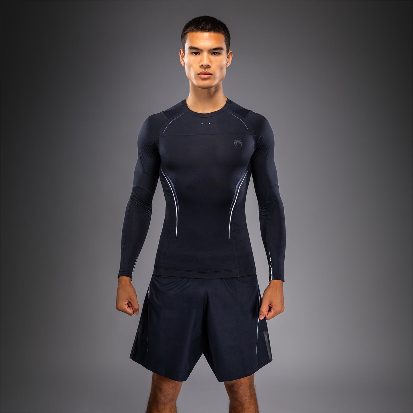 Venum G-Core Rashguard met lange mouwen - Marineblauw/Wit