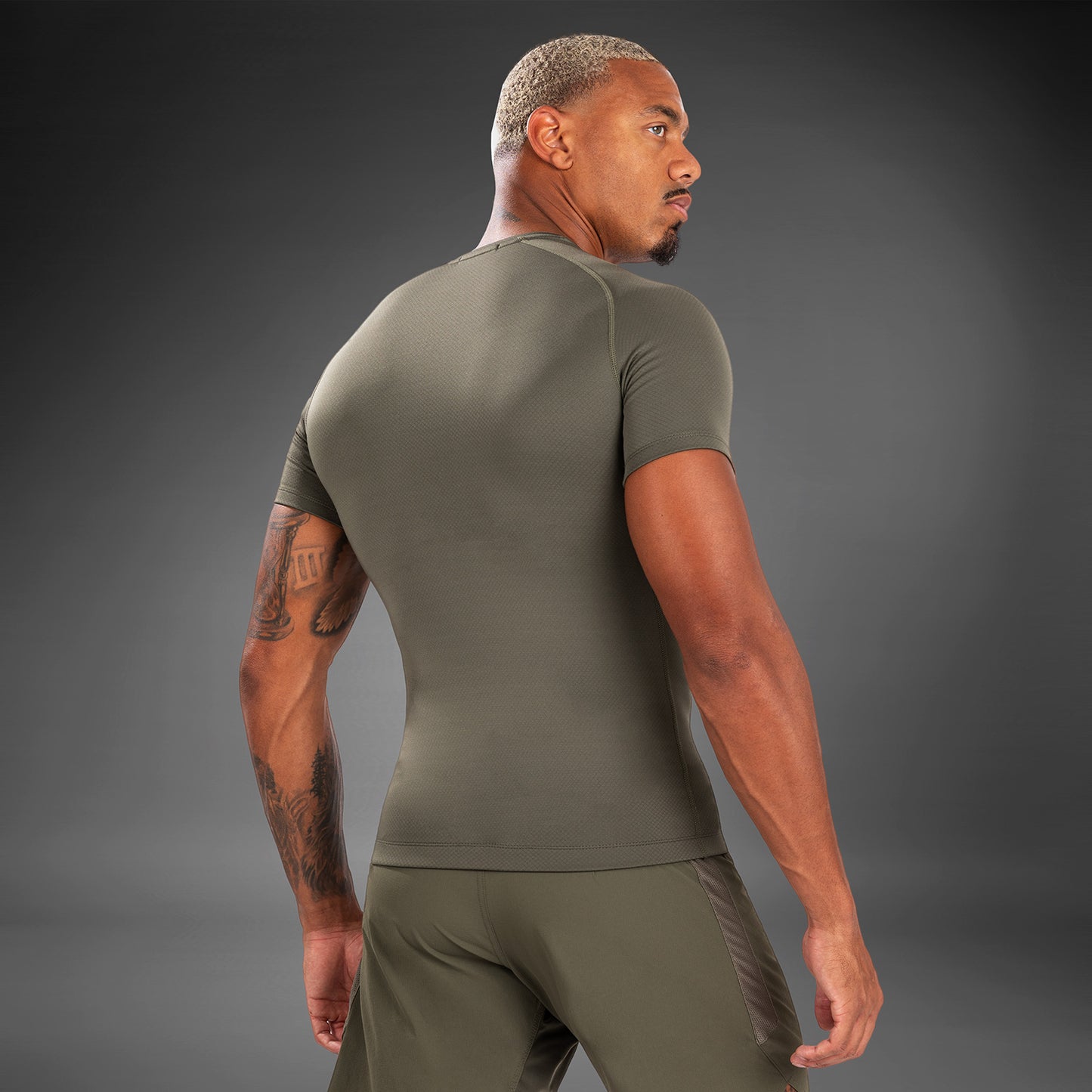Venum Contender Heren Rashguard met korte mouwen - Khaki