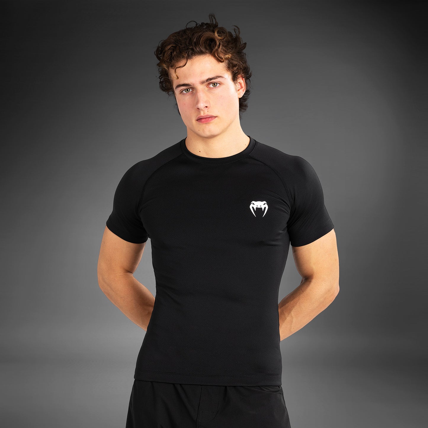 Venum Contender Heren Rashguard met korte mouwen - Zwart/Wit