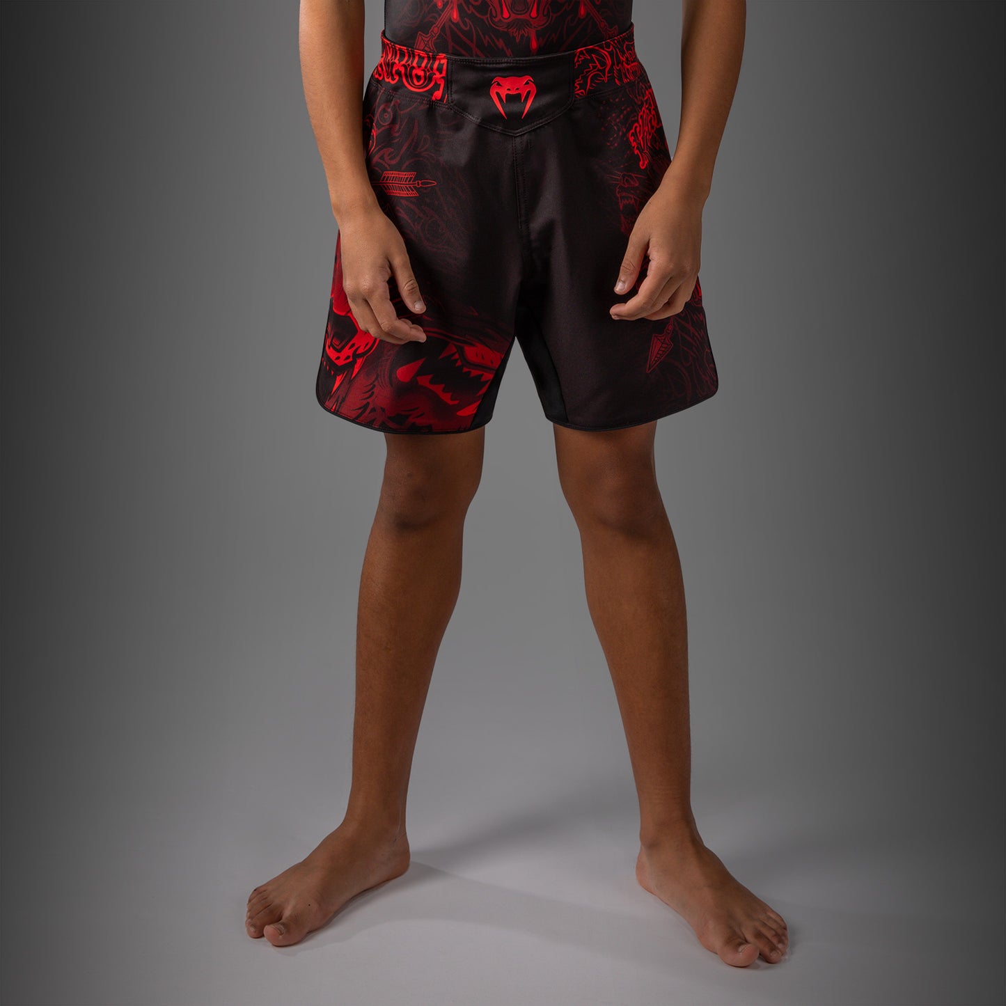 Venum Wolf Atak Kids Fightshorts – Zwart/Rood