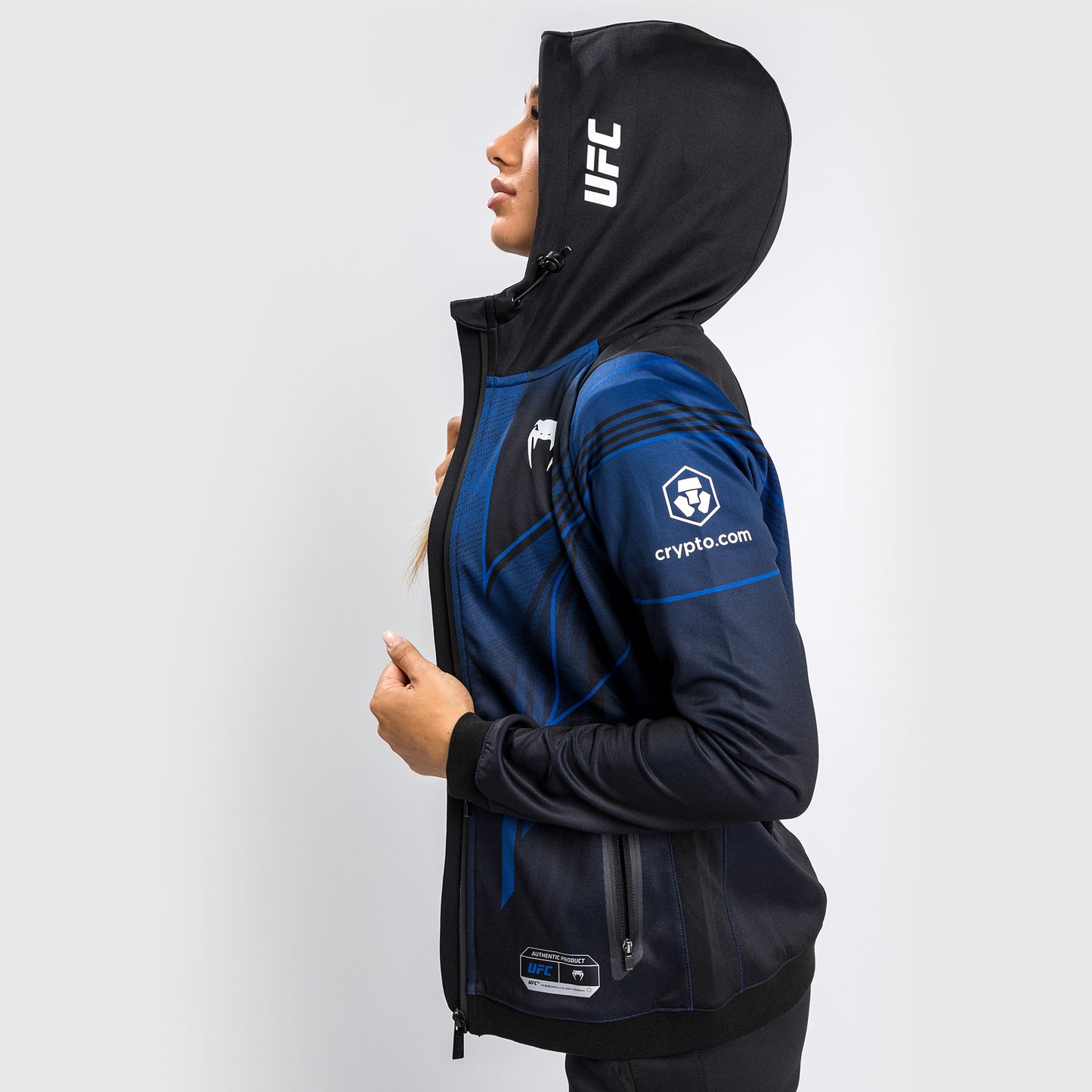 UFC Venum Authentic Fight Night 2.0 Walkout-hoodie voor dames - Midnight Edition