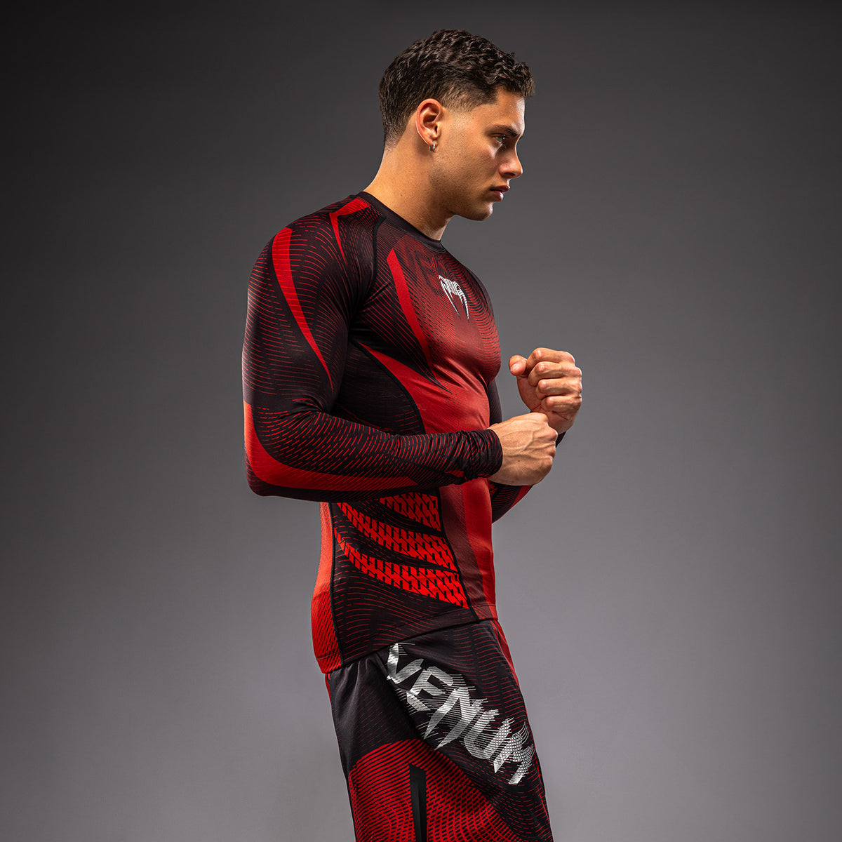 Venum Galactic 3.0 Rashguard met lange mouwen - Rood/Zilver