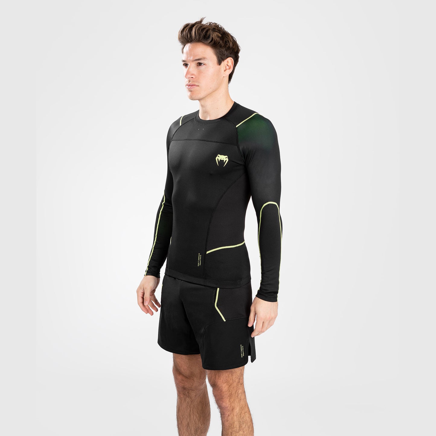 Venum Fusion 2.0  Heren-Rashguard - Lange Mouwen - Zwart/Geel