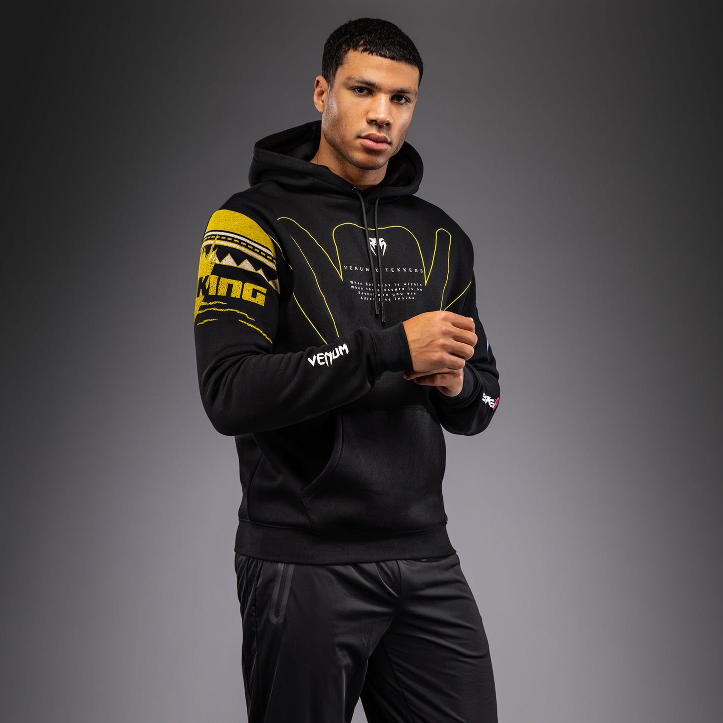 Venum x TEKKEN 8 Hoodie met Rits - King - Zwart/Geel