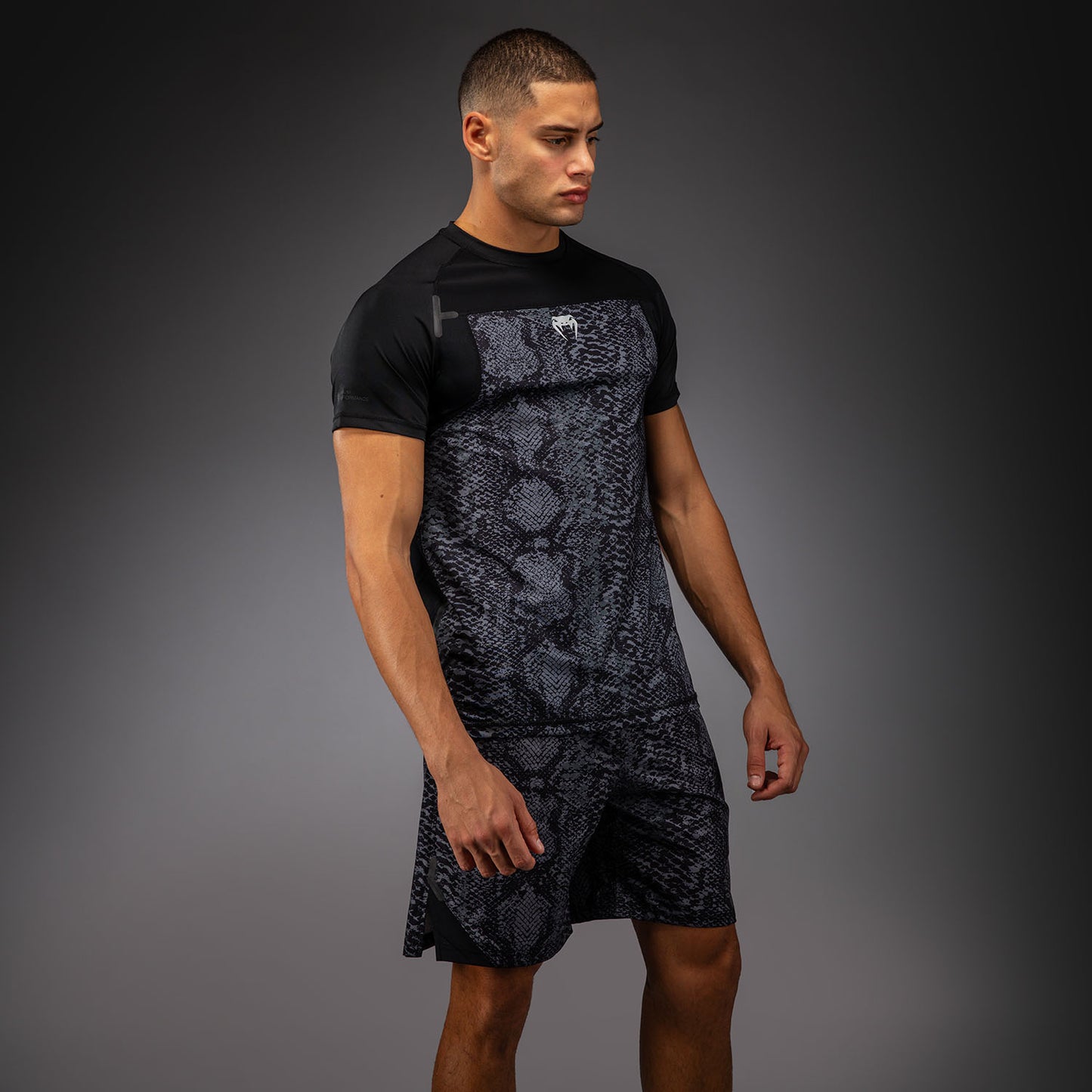 Venum G-Fit Scales Dry Tech T-shirt – Zwart/Antracietgrijs