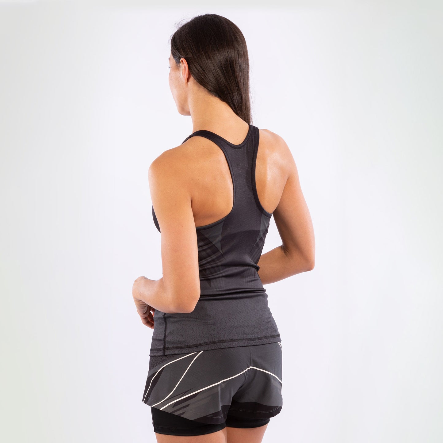 UFC Venum Authentic Fight Night Getailleerde Tanktop met demi-beha - Zwart