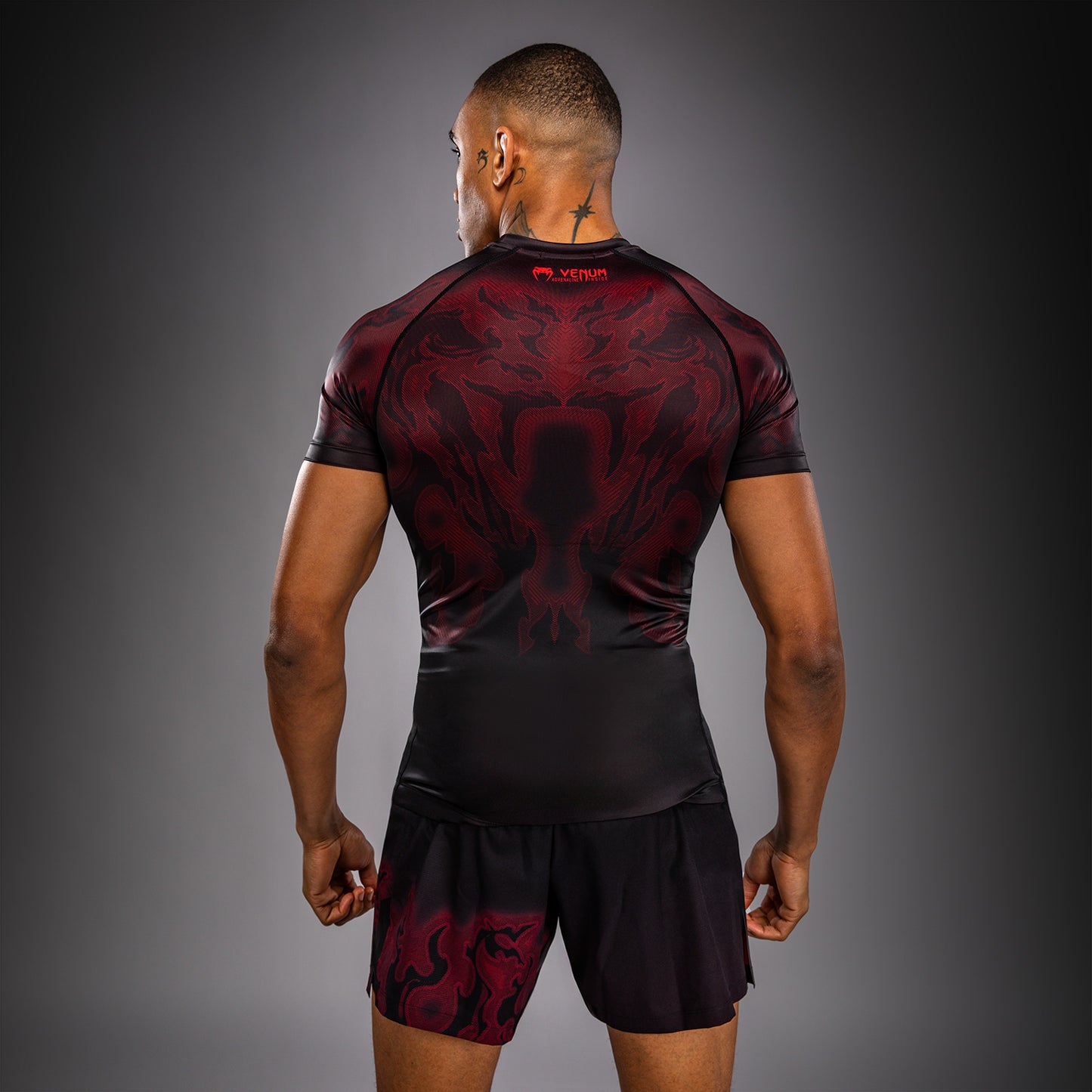 Venum Spectre Rashguards met korte mouwen – Zwart/Rood