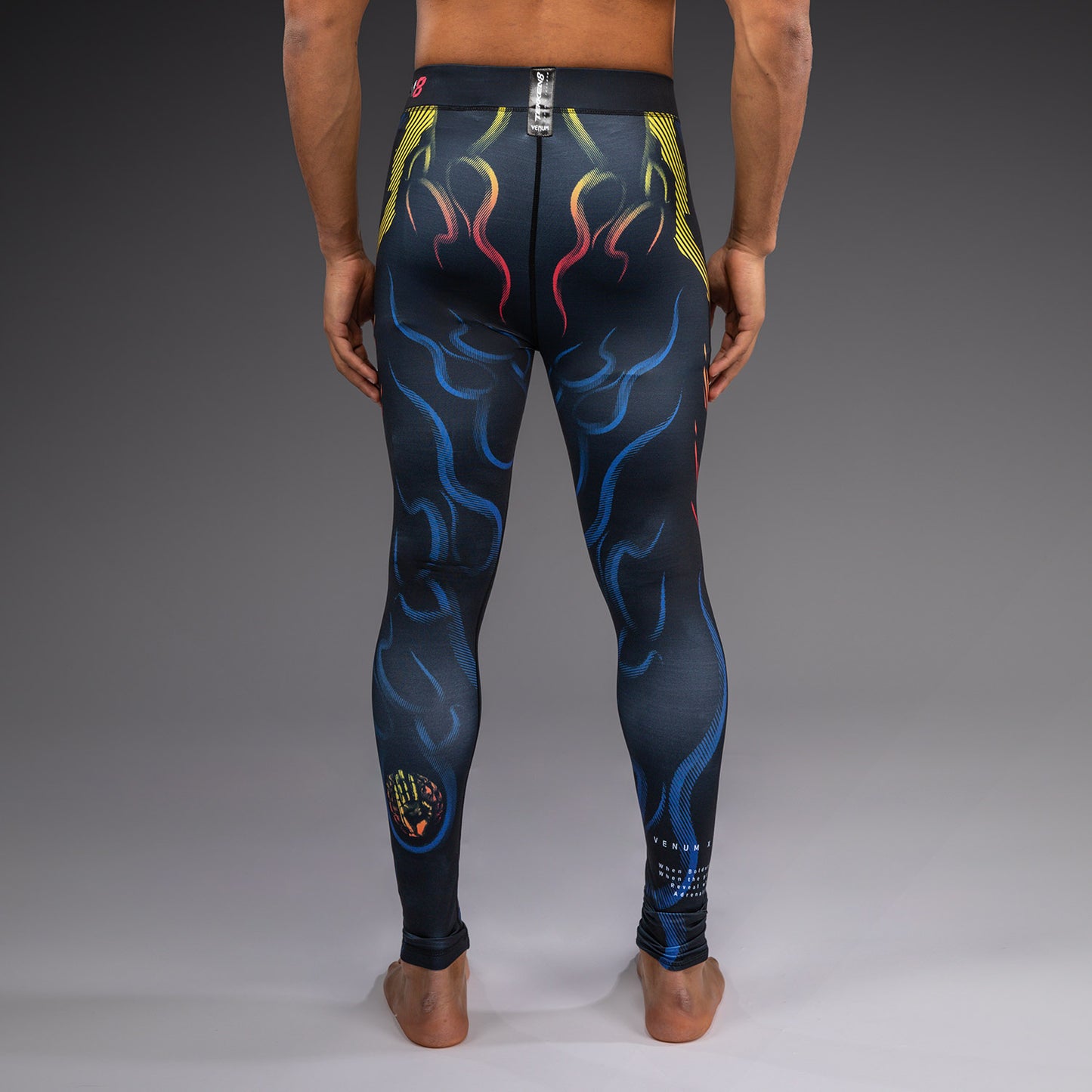 Venum x TEKKEN 8 Spats - Yoshimitsu - Zwart/Oranje