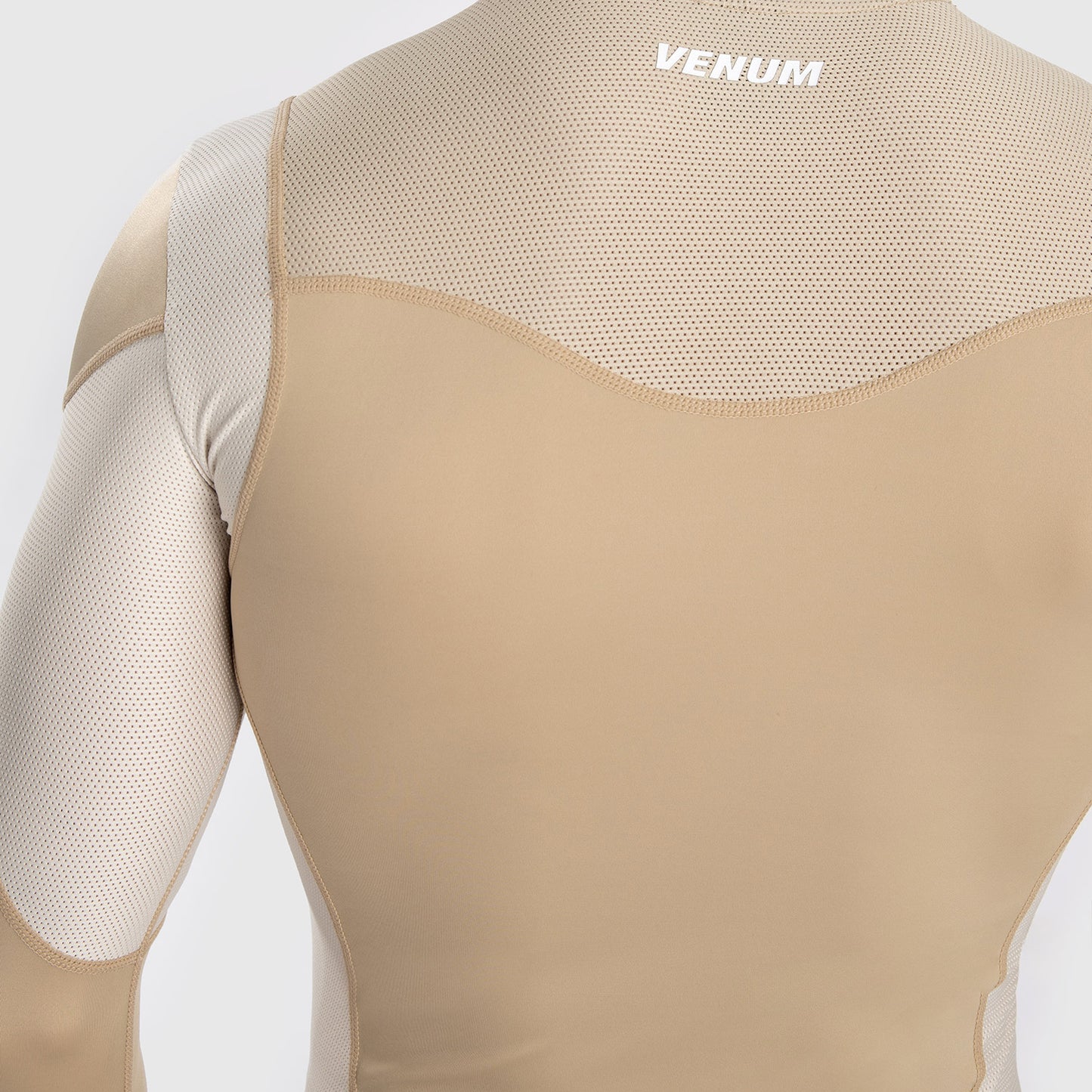 Venum Tempest Heren Lange Mouwen Rashguard - Beige/Zand