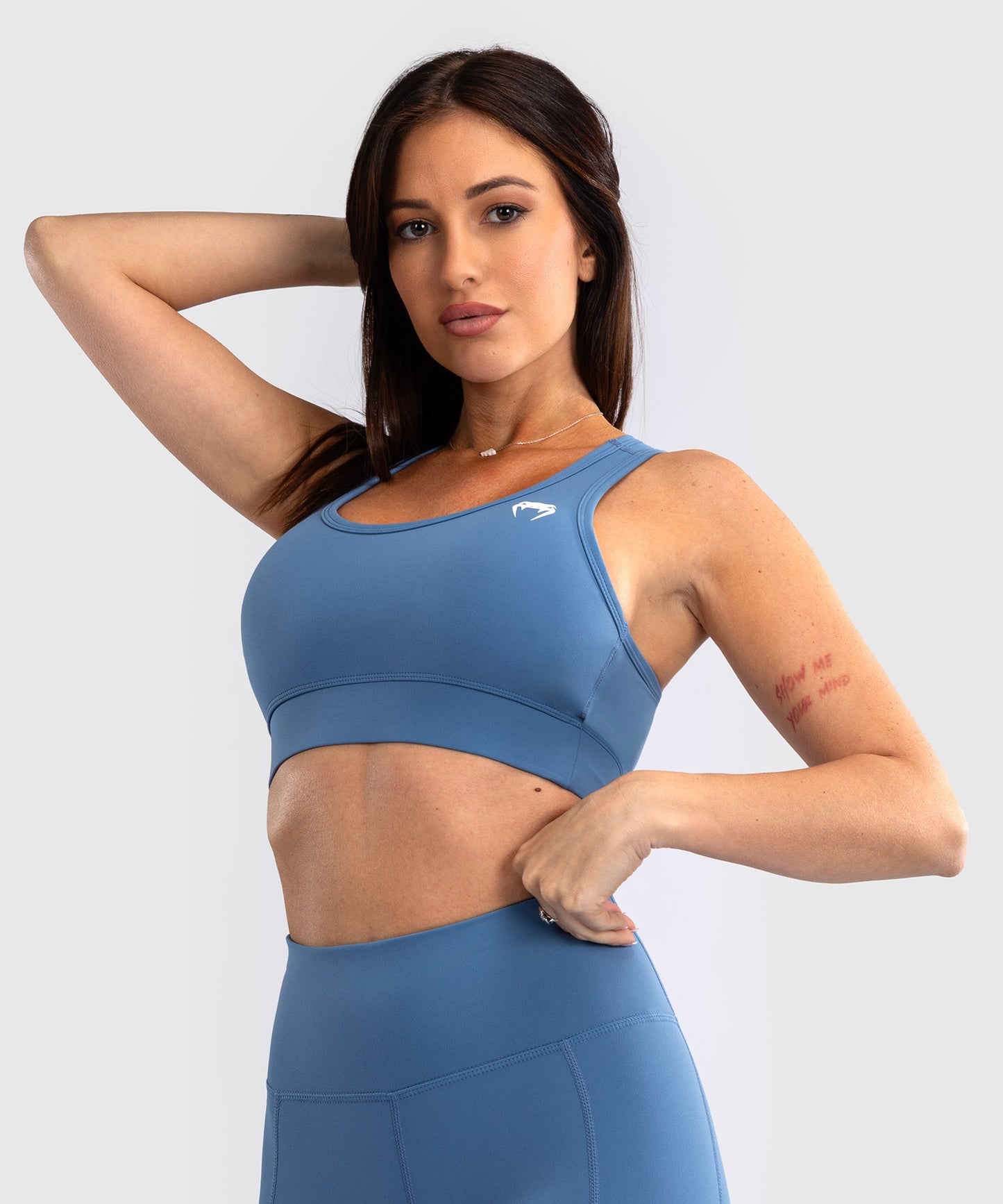 Venum Essential Dames Medium Impact Sports Bra - Stormblauw