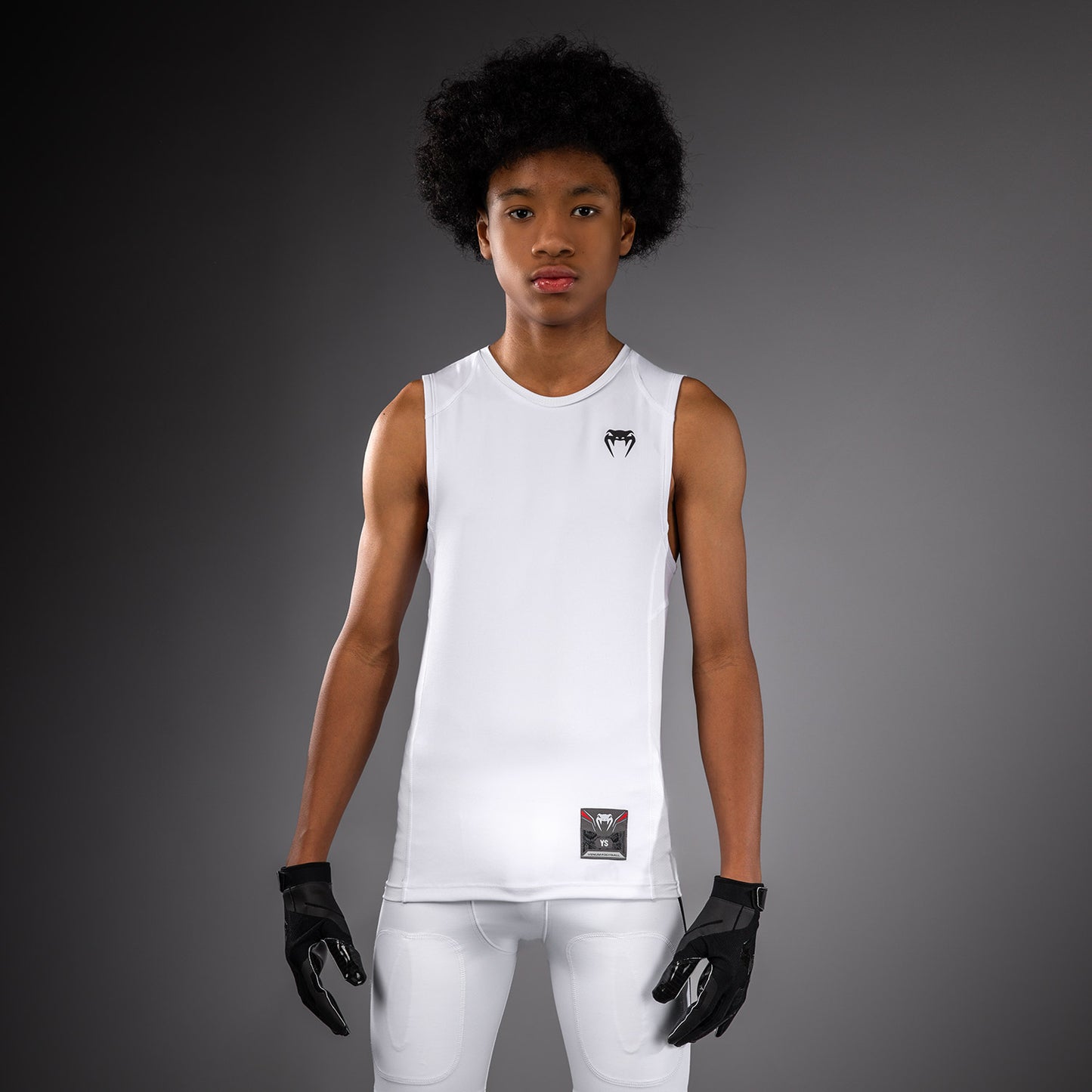 Venum Elite Football Voetbal Mouwloos Compressie T-shirt voor kinderen - Wit