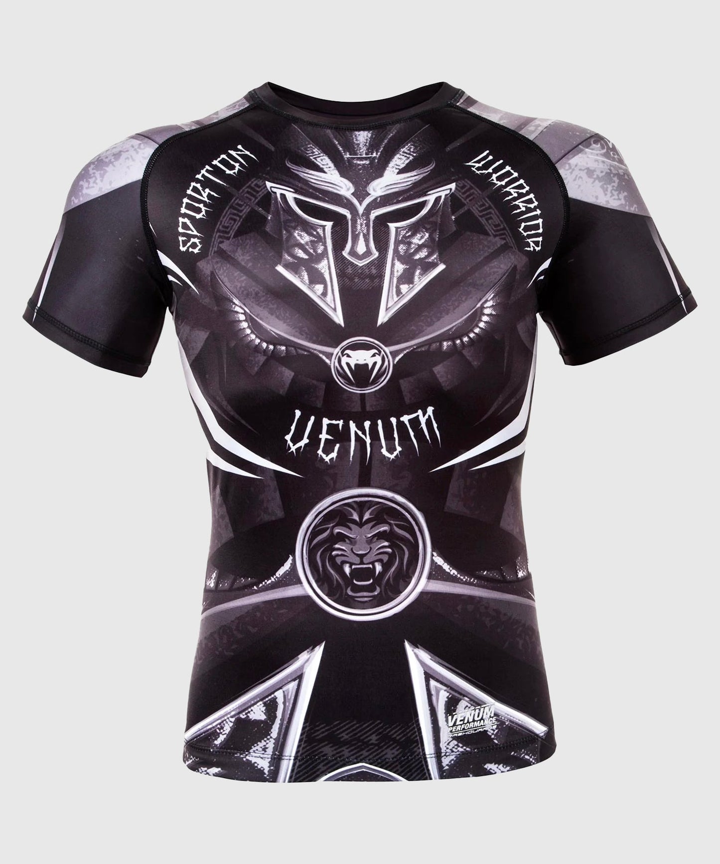 Venum Gladiator 3.0 Rashguard - zwart/wit - korte mouwen