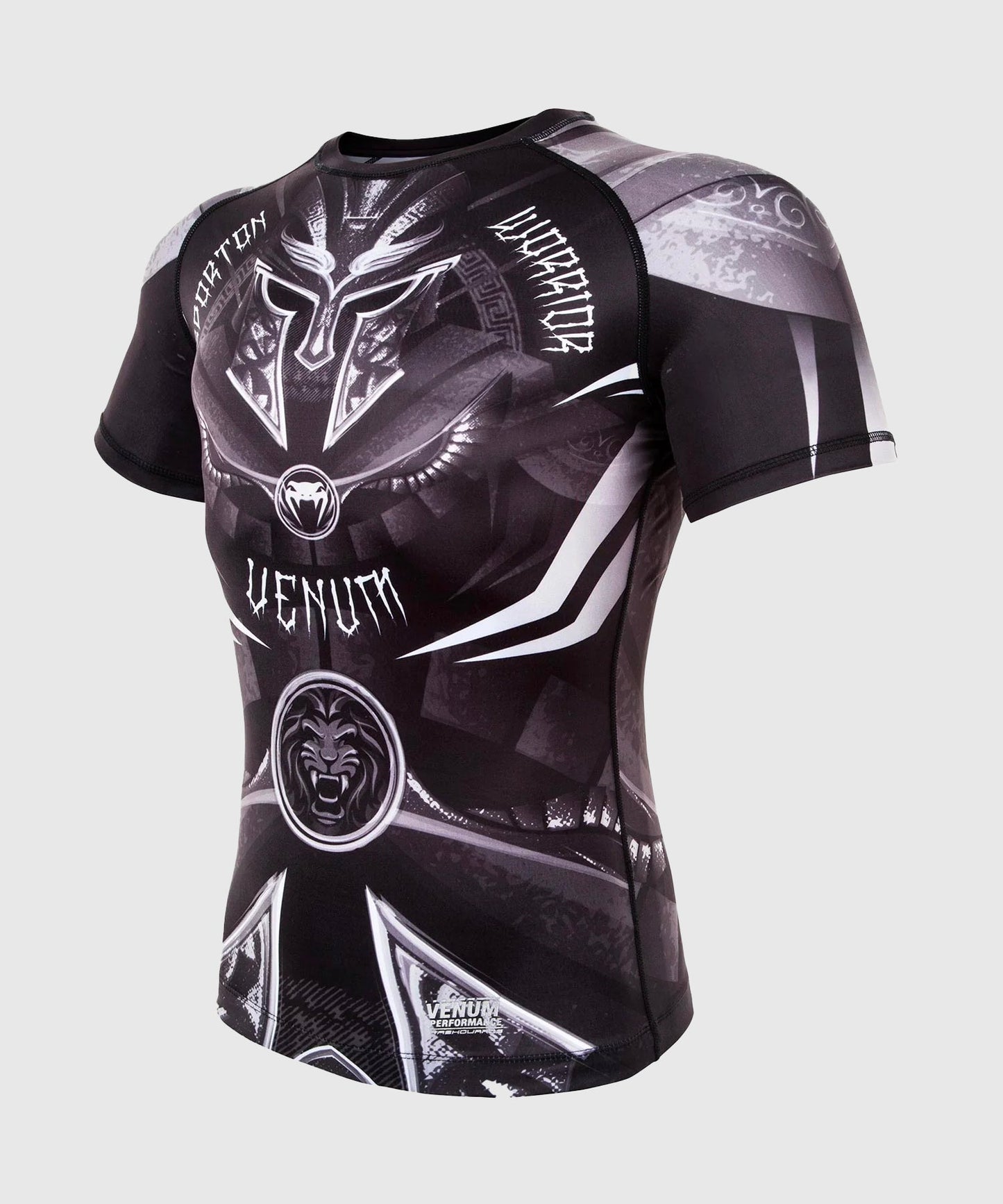 Venum Gladiator 3.0 Rashguard - zwart/wit - korte mouwen