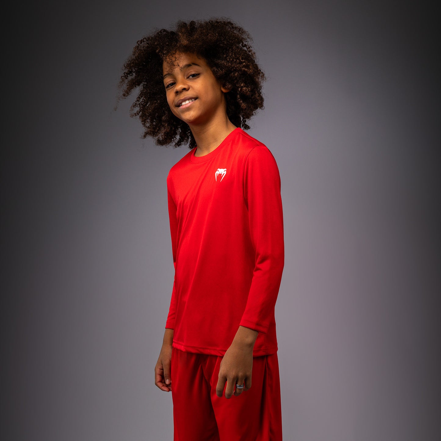 Venum Lineup T-shirt met lange mouwen voor jeugd - Rood/Wit