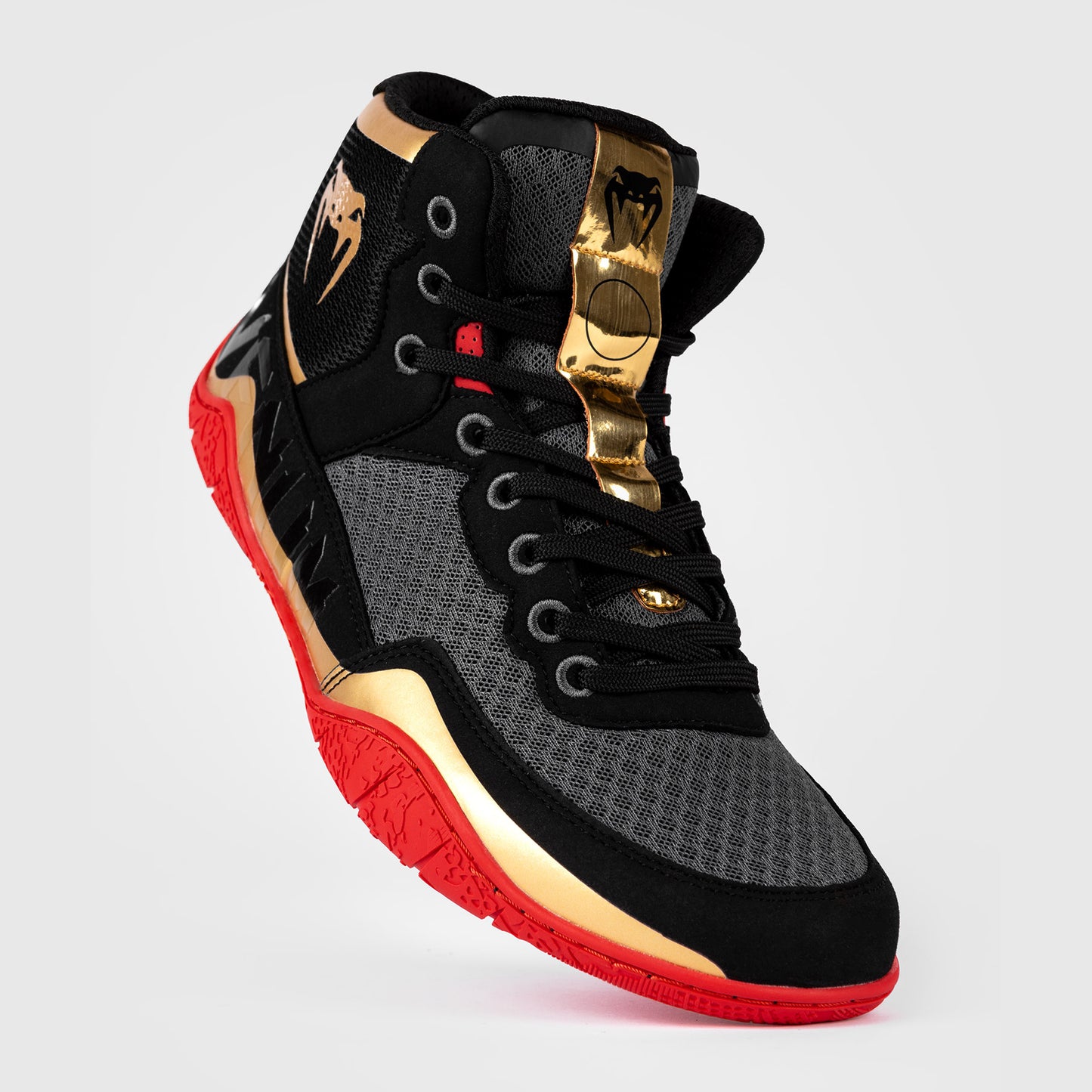 Venum Elite Worstelschoenen - Zwart/Goud/Rood