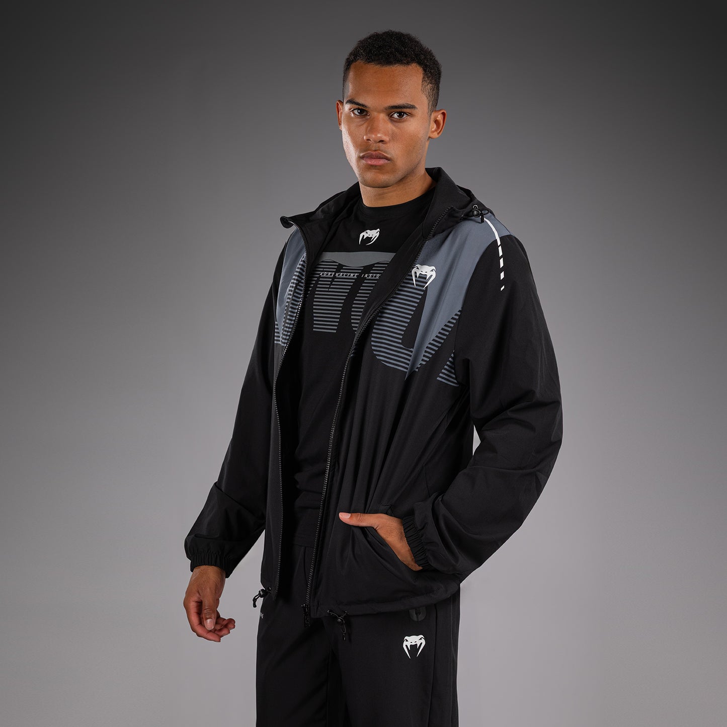 Venum Adrenaline Trackjas – Zwart/Zilvergrijs