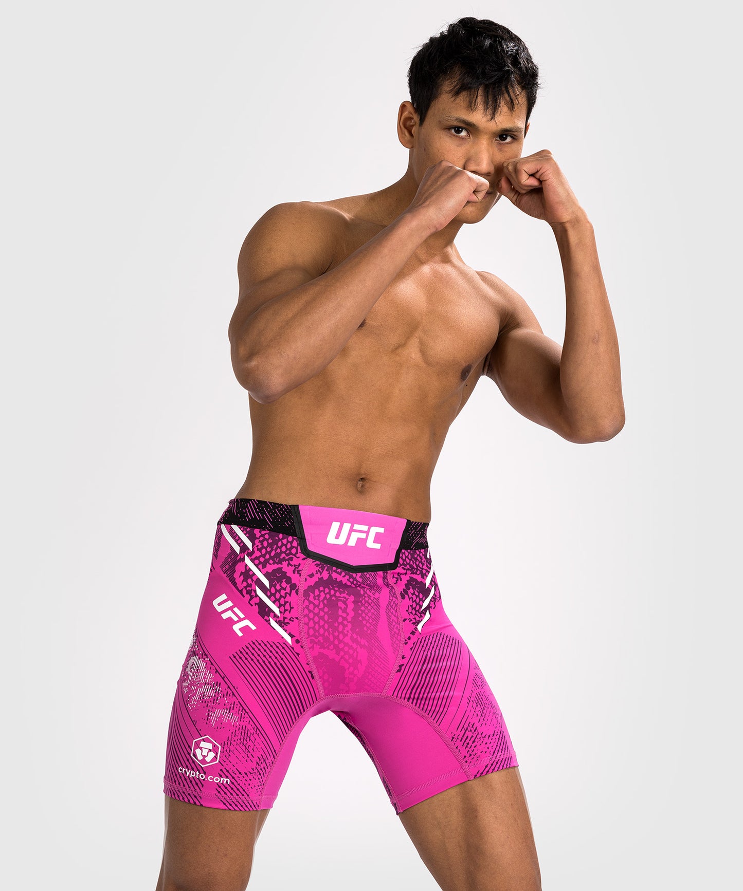 UFC Unrivaled by Venum Authentieke Fight Night Unisex Vale Tudo Short - Roze