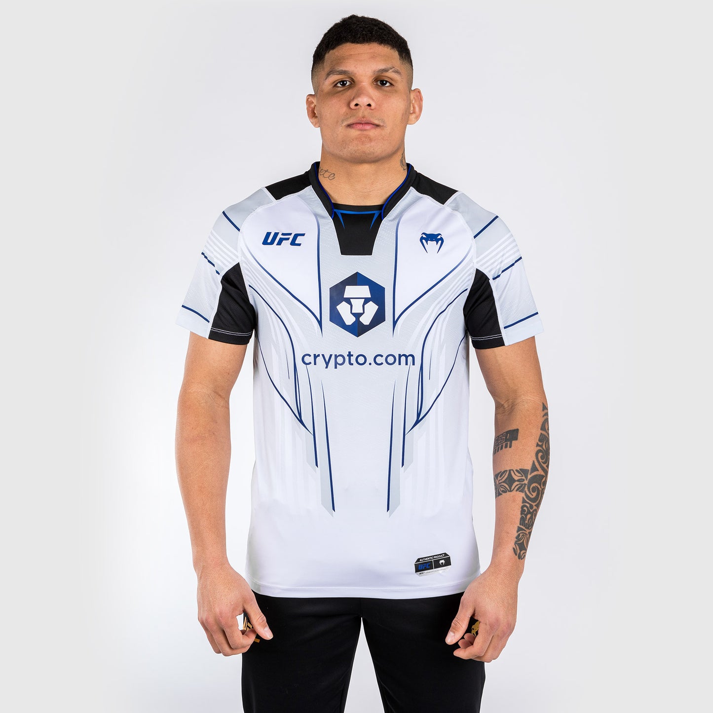 UFC Venum Gepersonaliseerde Authentieke Fight Night 2.0 Kit by Venum Heren Walkout Jersey - Midnight Edition - Ice