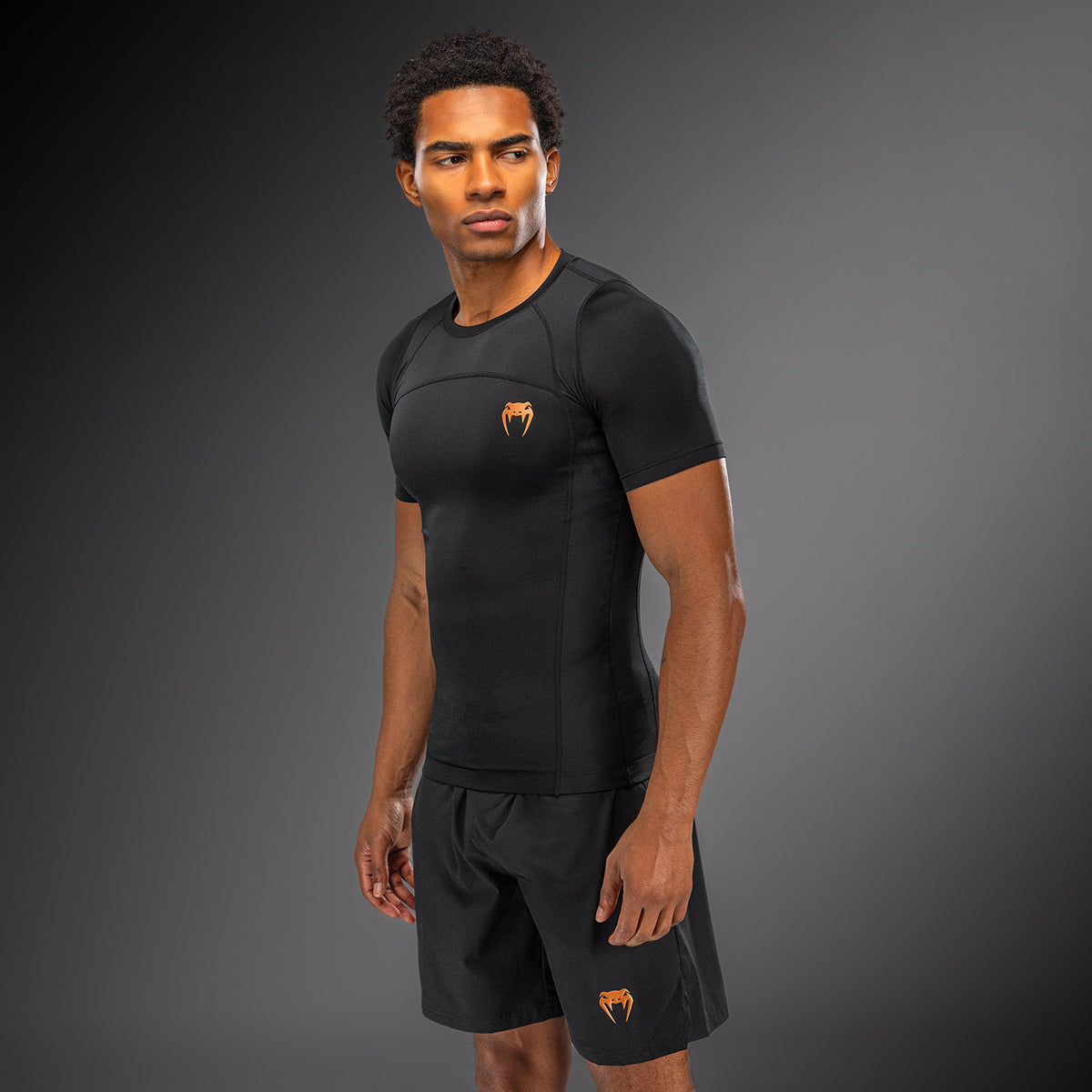 Venum G-Fit Revolution Rashguard met korte mouwen - Zwart/Koper